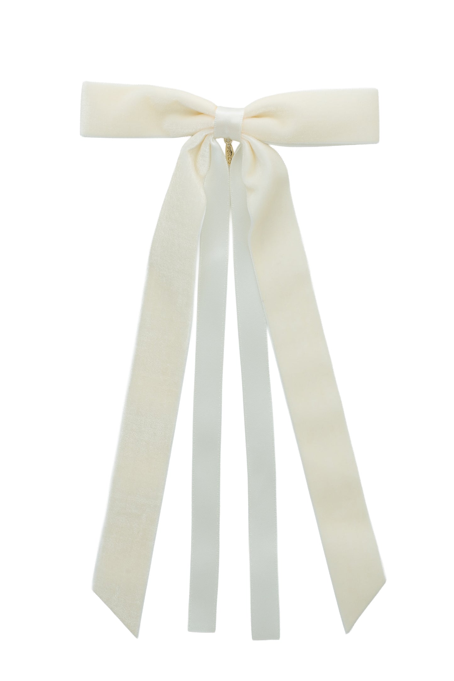Arabesque Velvet Large Clip - Ivory