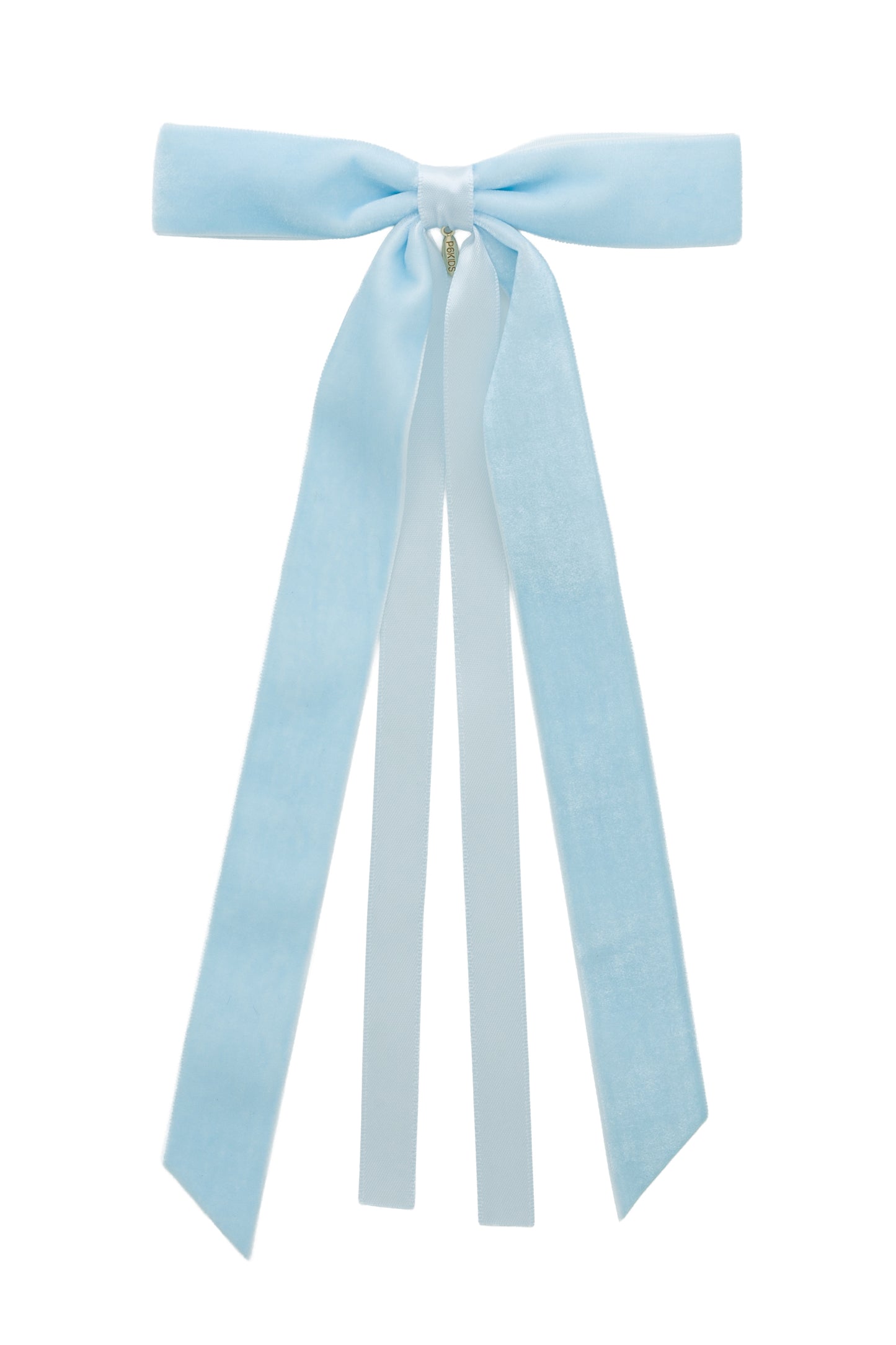 Arabesque Velvet Large Clip - Light Blue