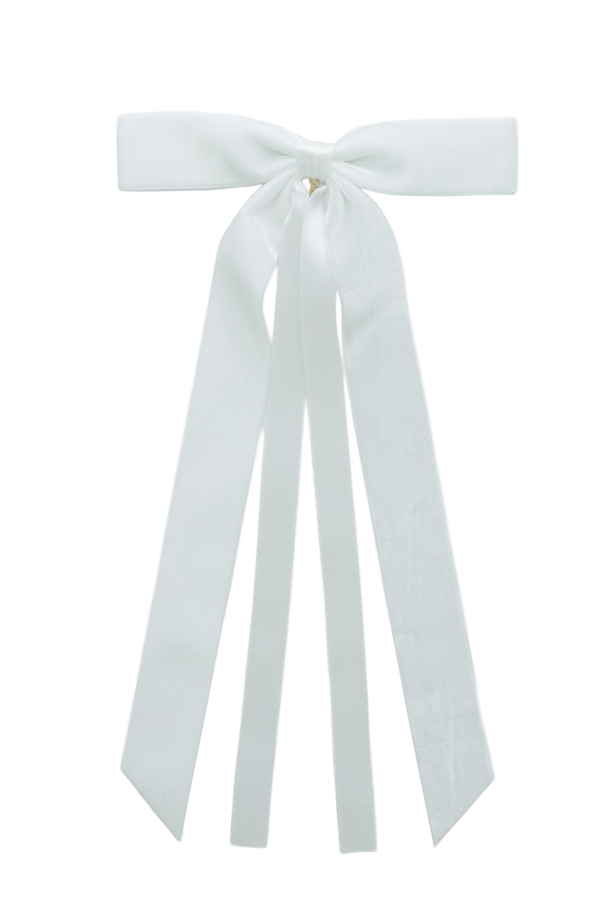 Arabesque Velvet Large Clip - White