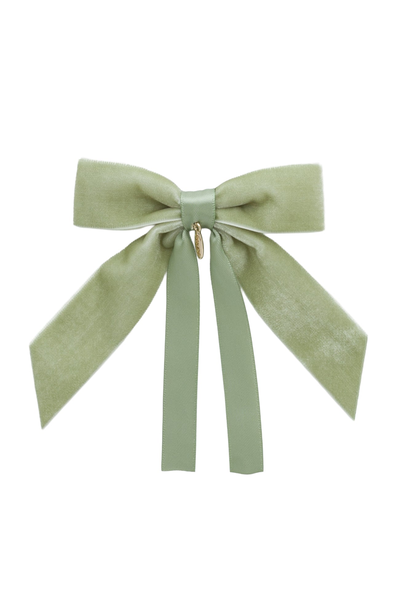 Arabesque Velvet Small Clip - Antique Green
