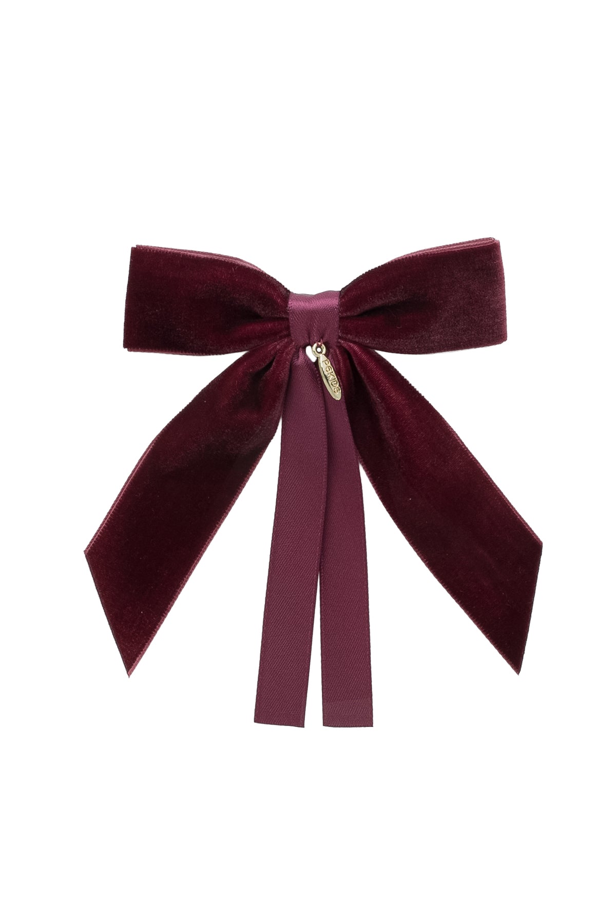 Arabesque Velvet Small Clip - Burgundy Wine
