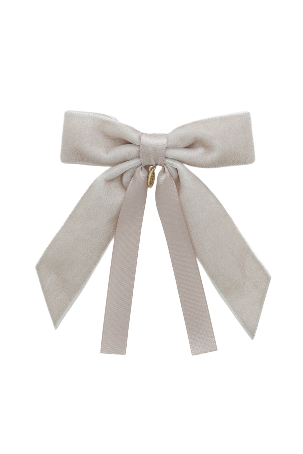 Arabesque Velvet Small Clip - Taupe