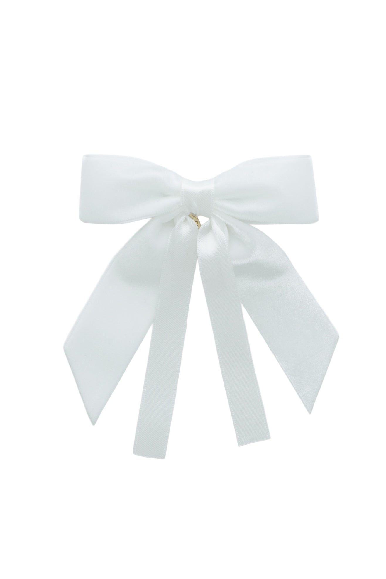 Arabesque Velvet Small Clip - White