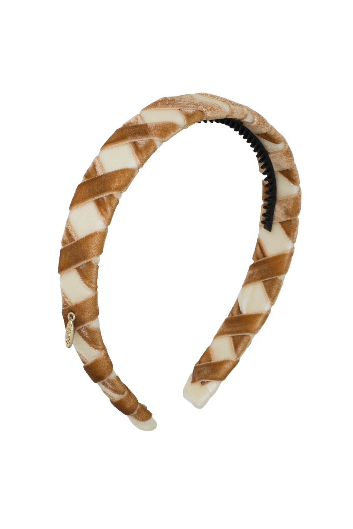 Ballet Slippers Velvet Headband - Ivory/Golden