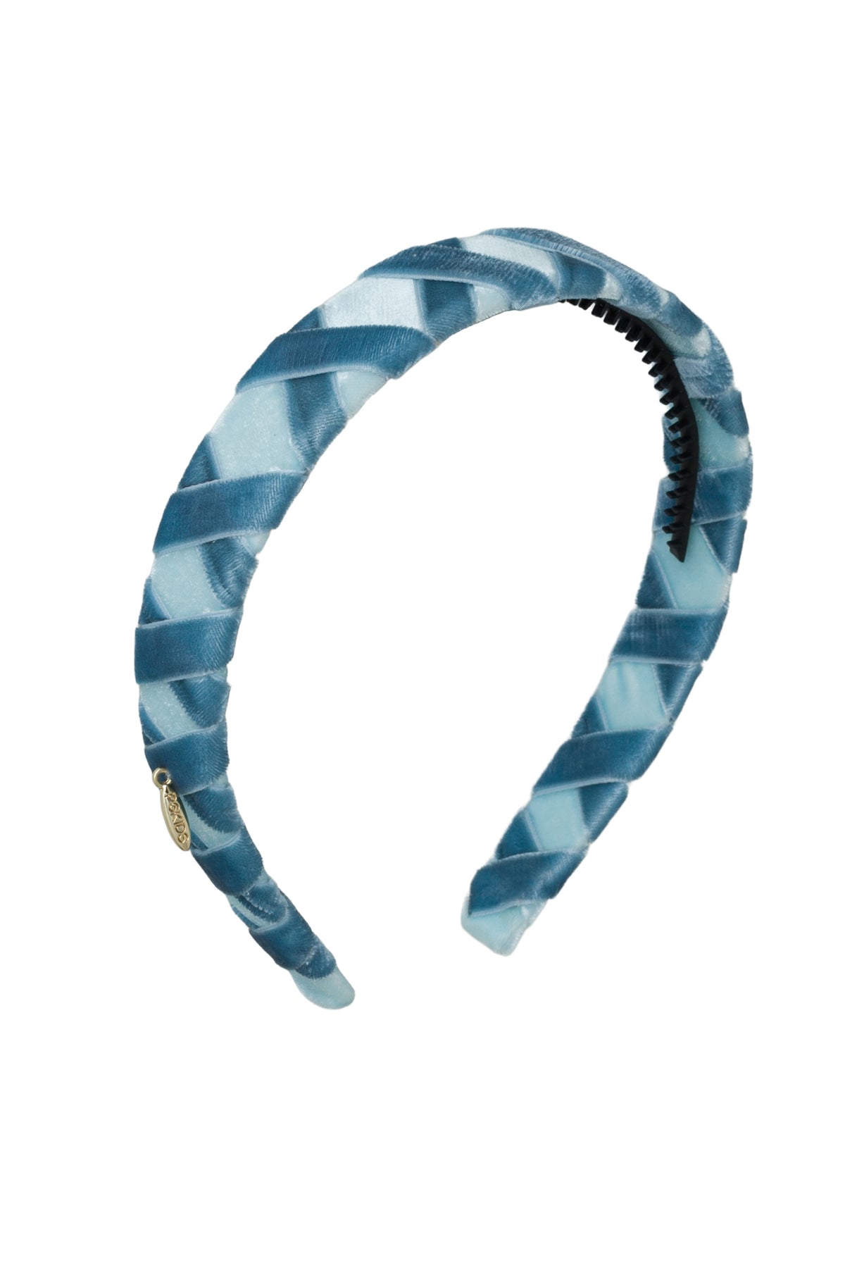 Ballet Slippers Velvet Headband - Light Blue/Blue Denim