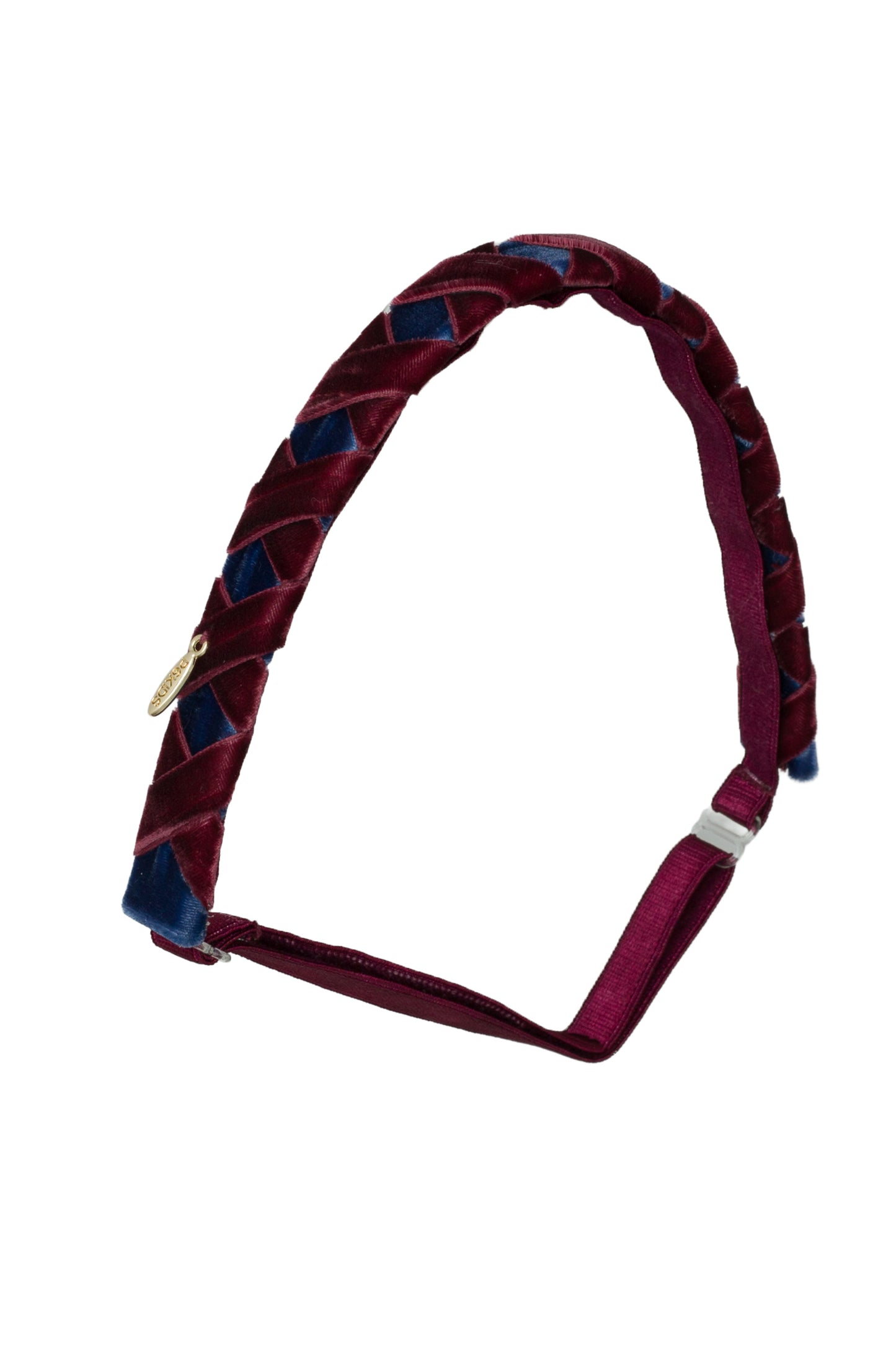 Ballet Slippers Velvet Wrap - Navy/Burgundy Wine