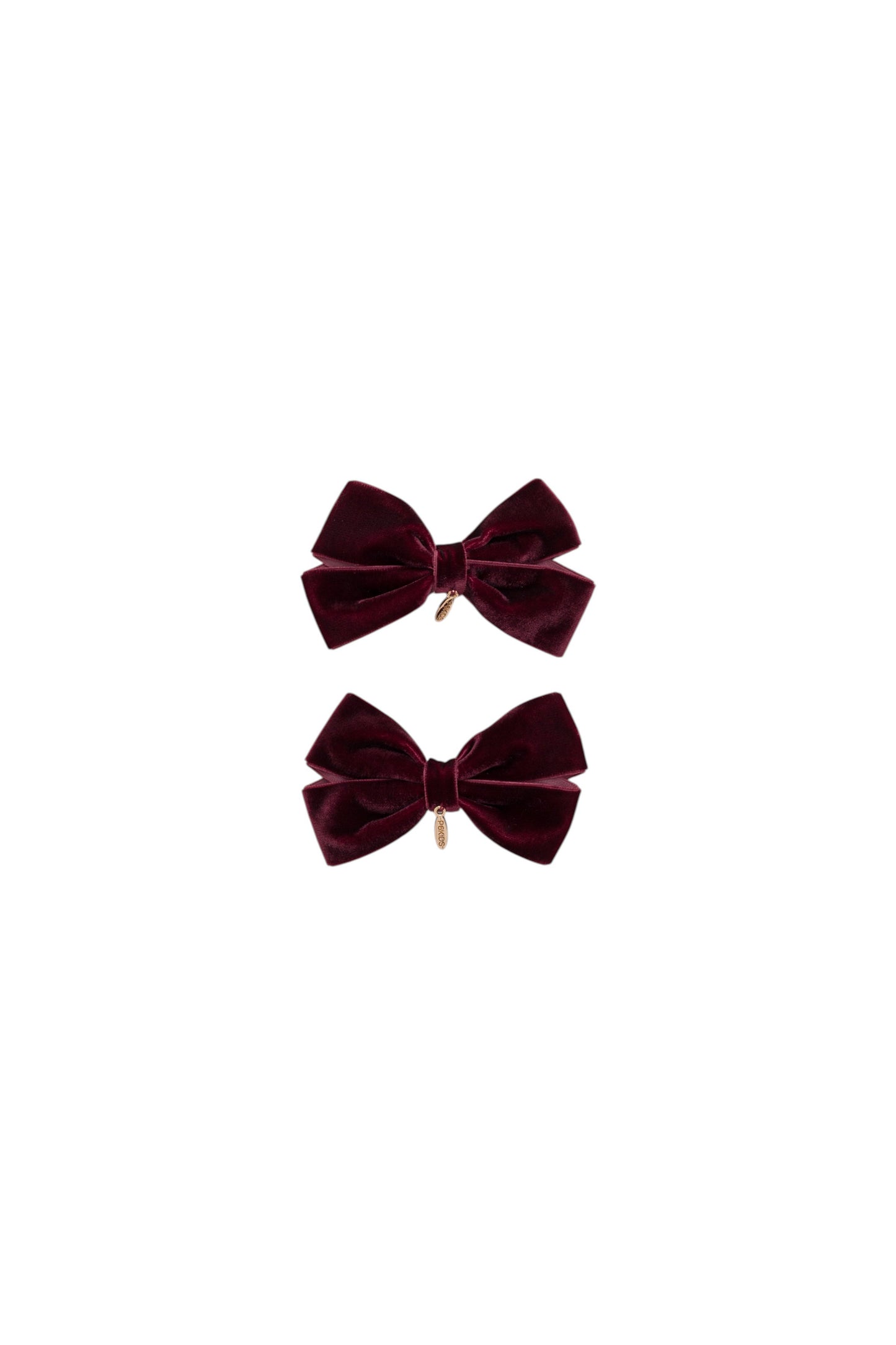 Mini Dahlia Piggy Clip Set - Burgundy