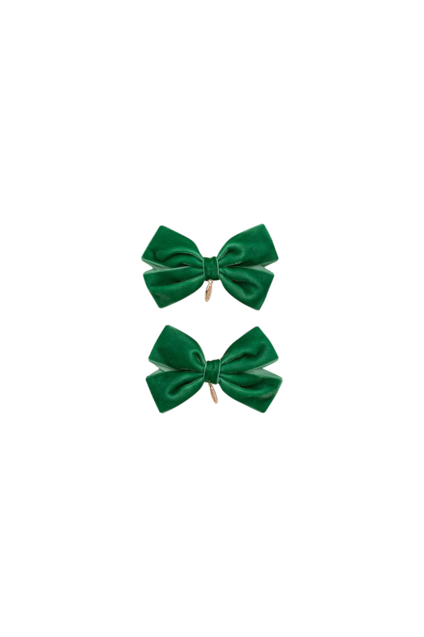 Mini Dahlia Piggy Clip Set - Emerald Green