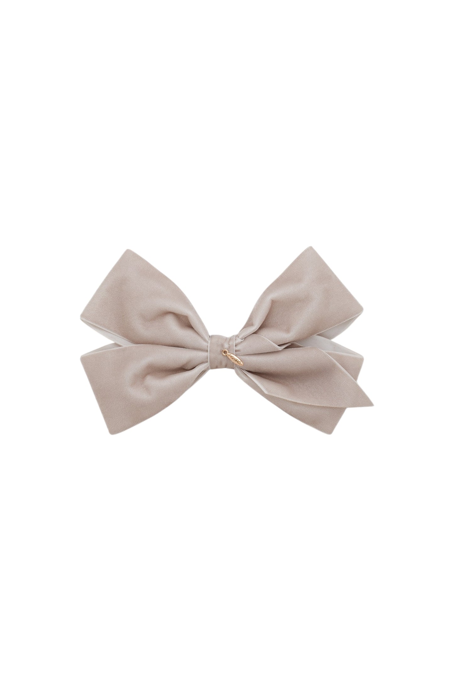 Dahlia Velvet Clip - Taupe