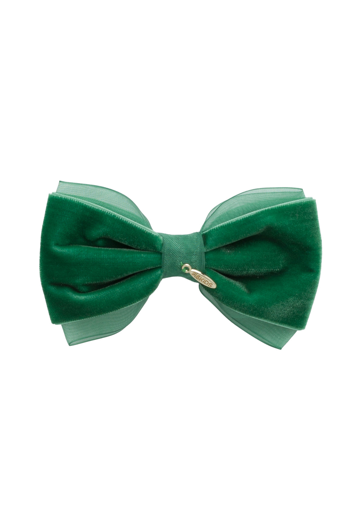 Demi Velvet Bow Clip - Emerald Green