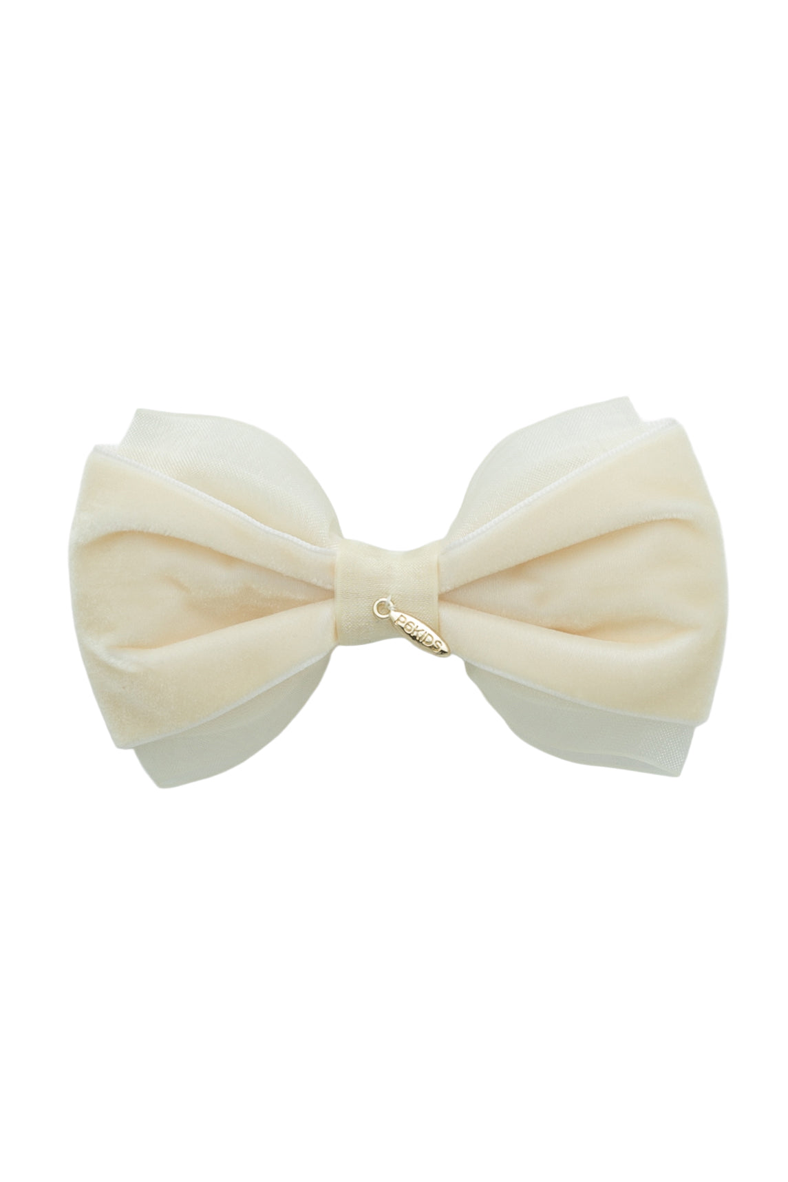 Demi Velvet Bow Clip - Ivory