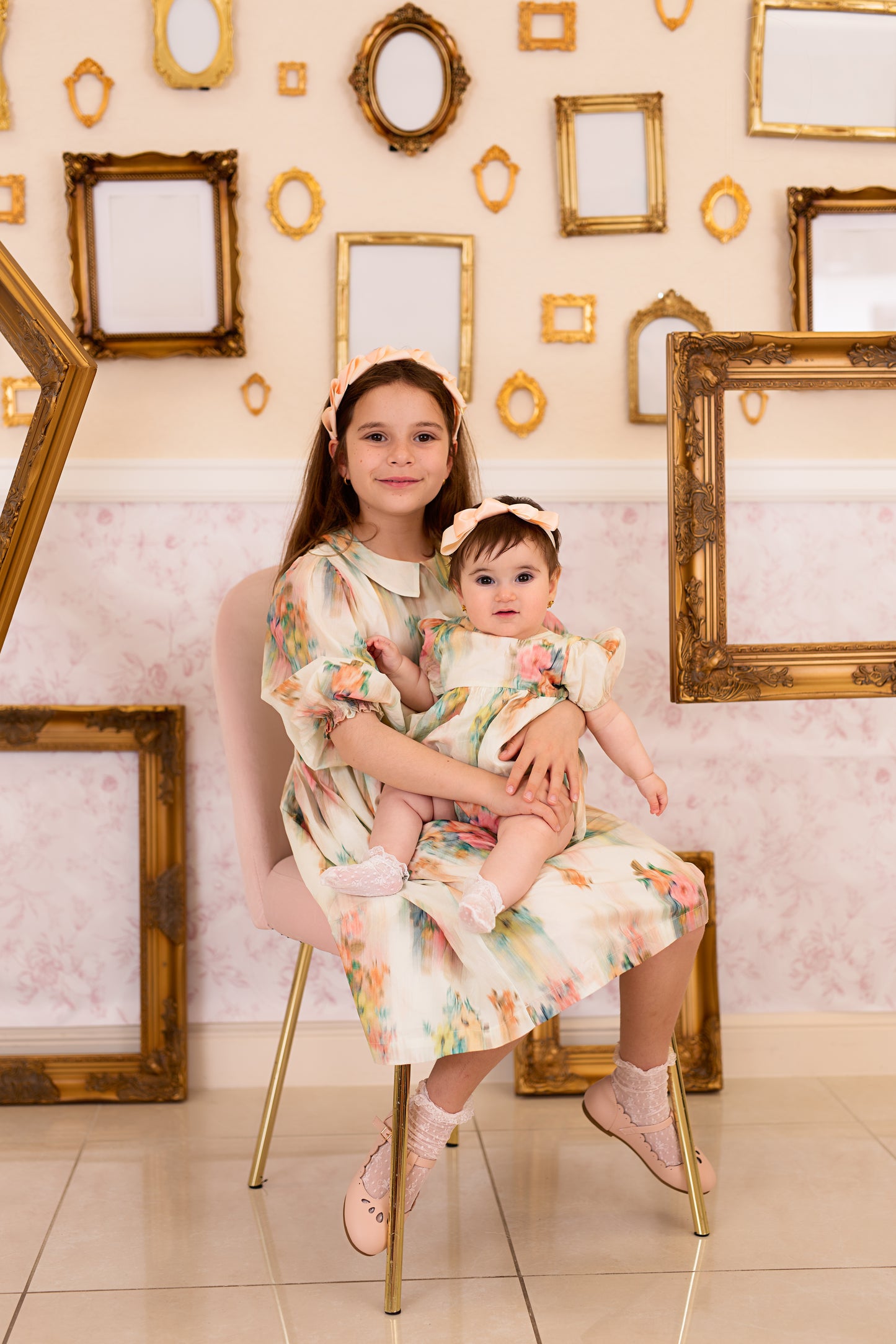 Cascading Duo Headband - Powder Pink