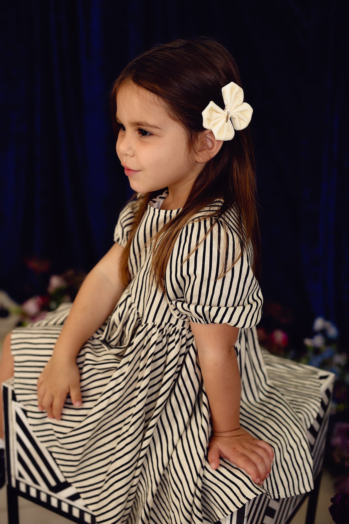 Tendu Butterfly Velvet Clip - Light Blue