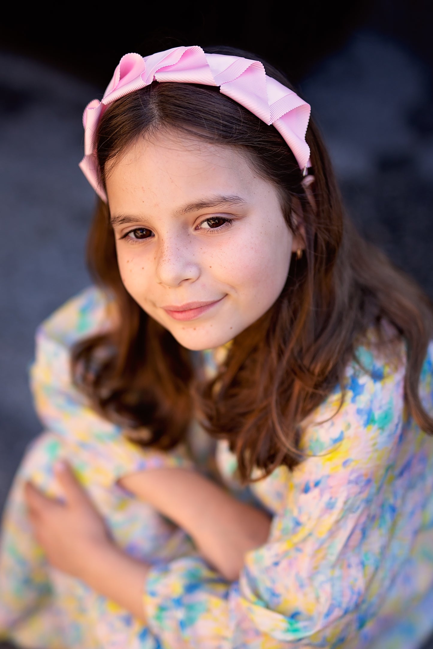 Cascading Duo Headband - Powder Pink