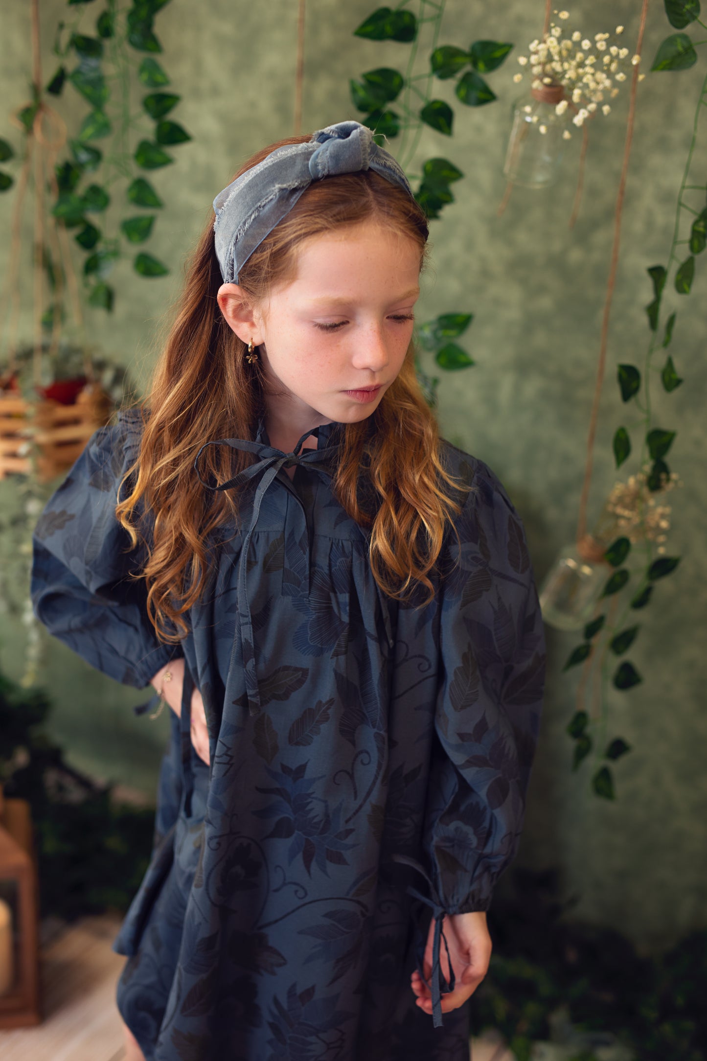 Knot Primrose Headband - Blue