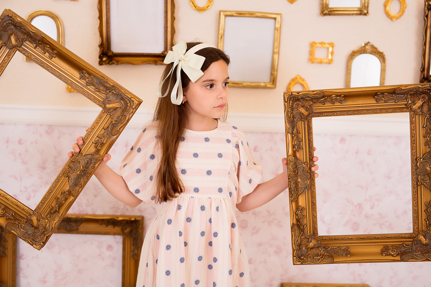 Noa Bow Headband - Palest Pink