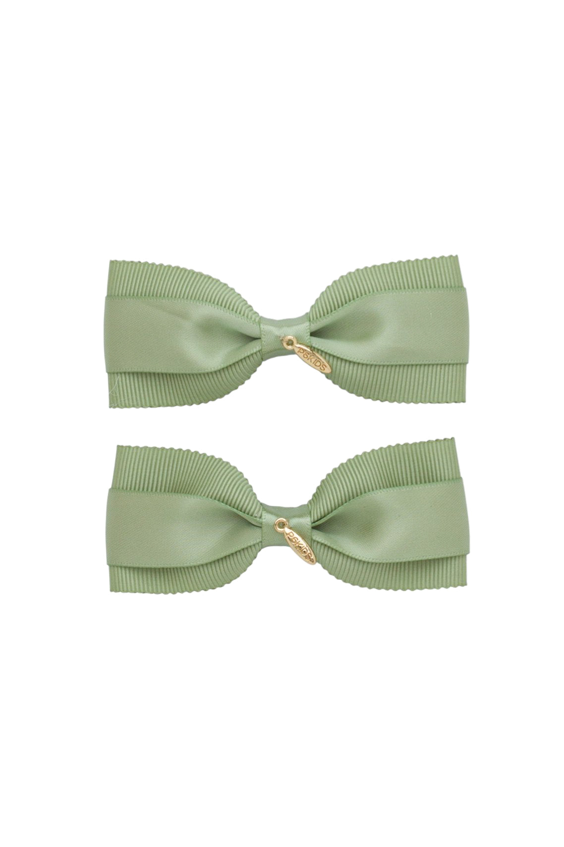 Layla Duo Bow Clip Set of 2 - Spring Moss
