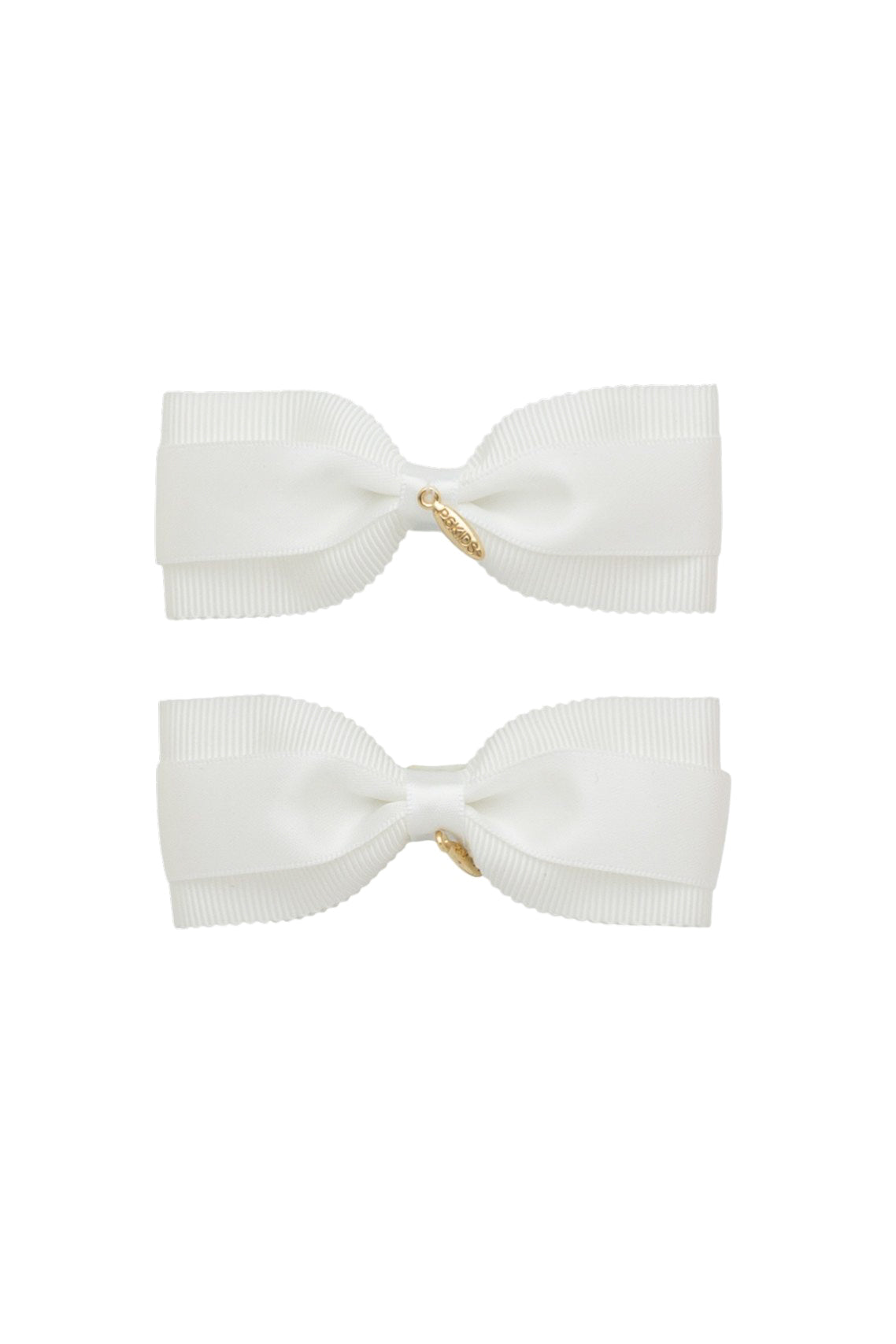 Layla Duo Bow Clip Set of 2 - White