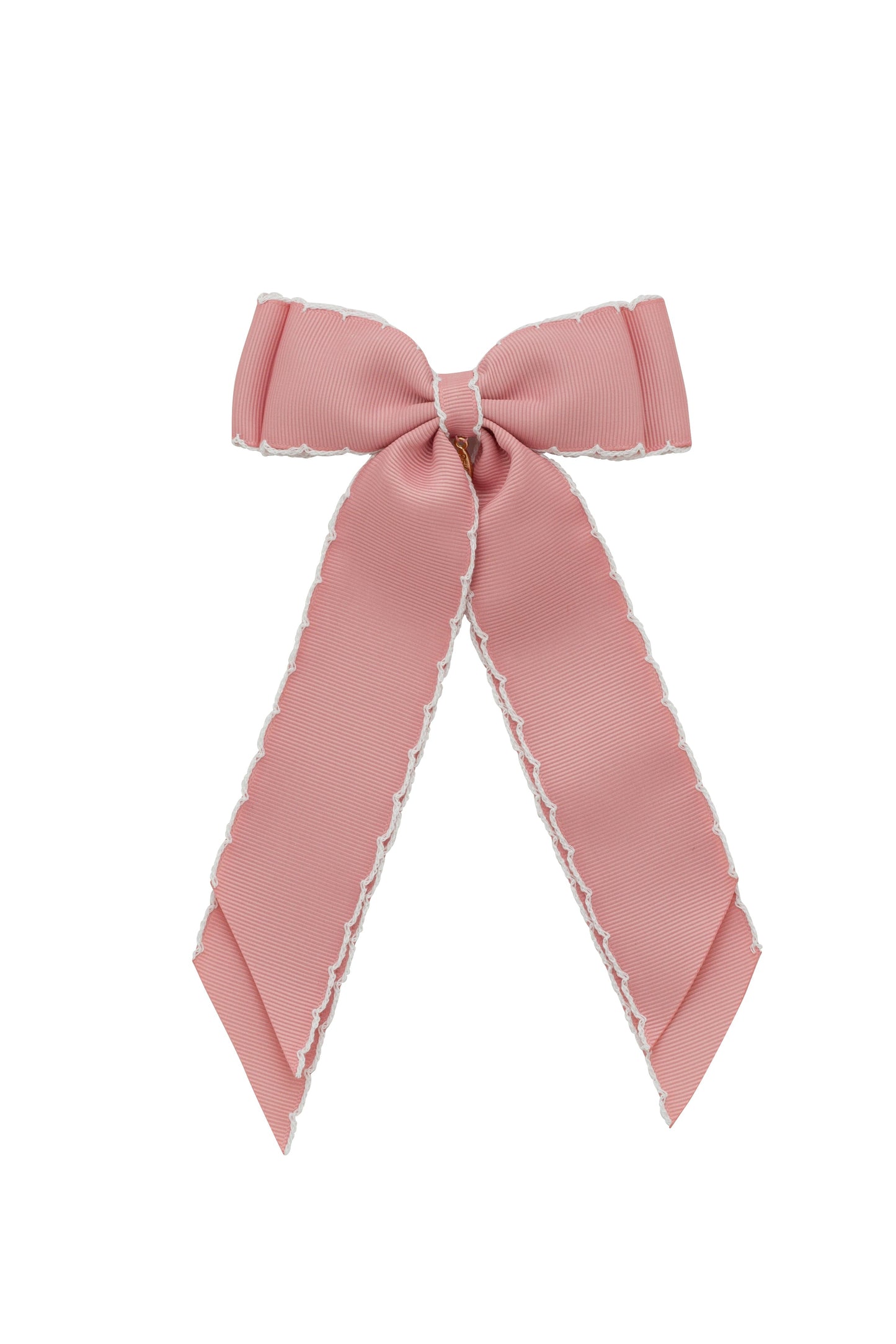 Madeline Small Bow Moonstitch Clip - Sweet Nectar