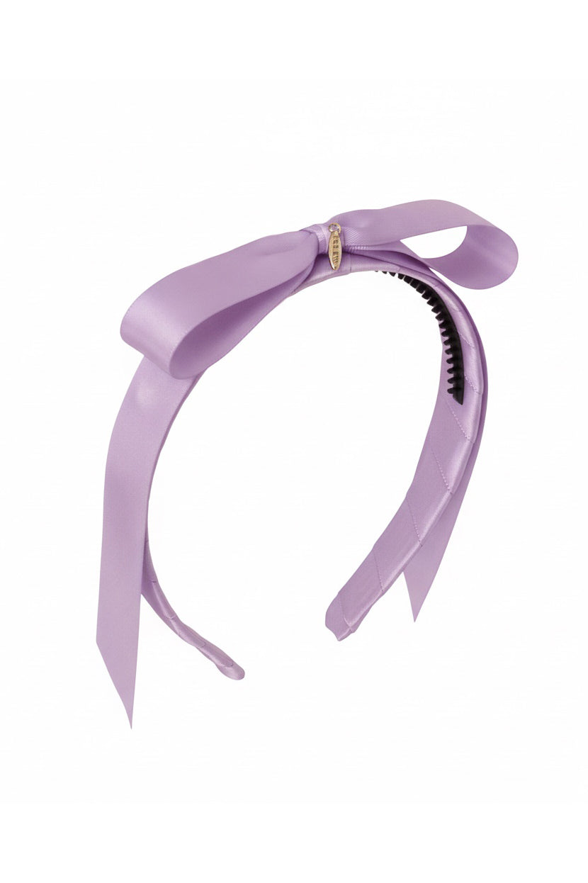 Matilda Satin Headband - Lilac