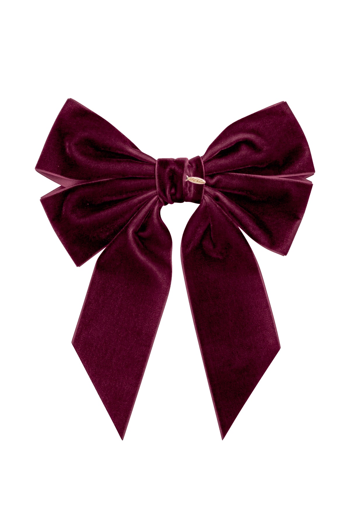 Oversized Bow Velvet Clip - Burgundy Wine (Handmade in the USA!)