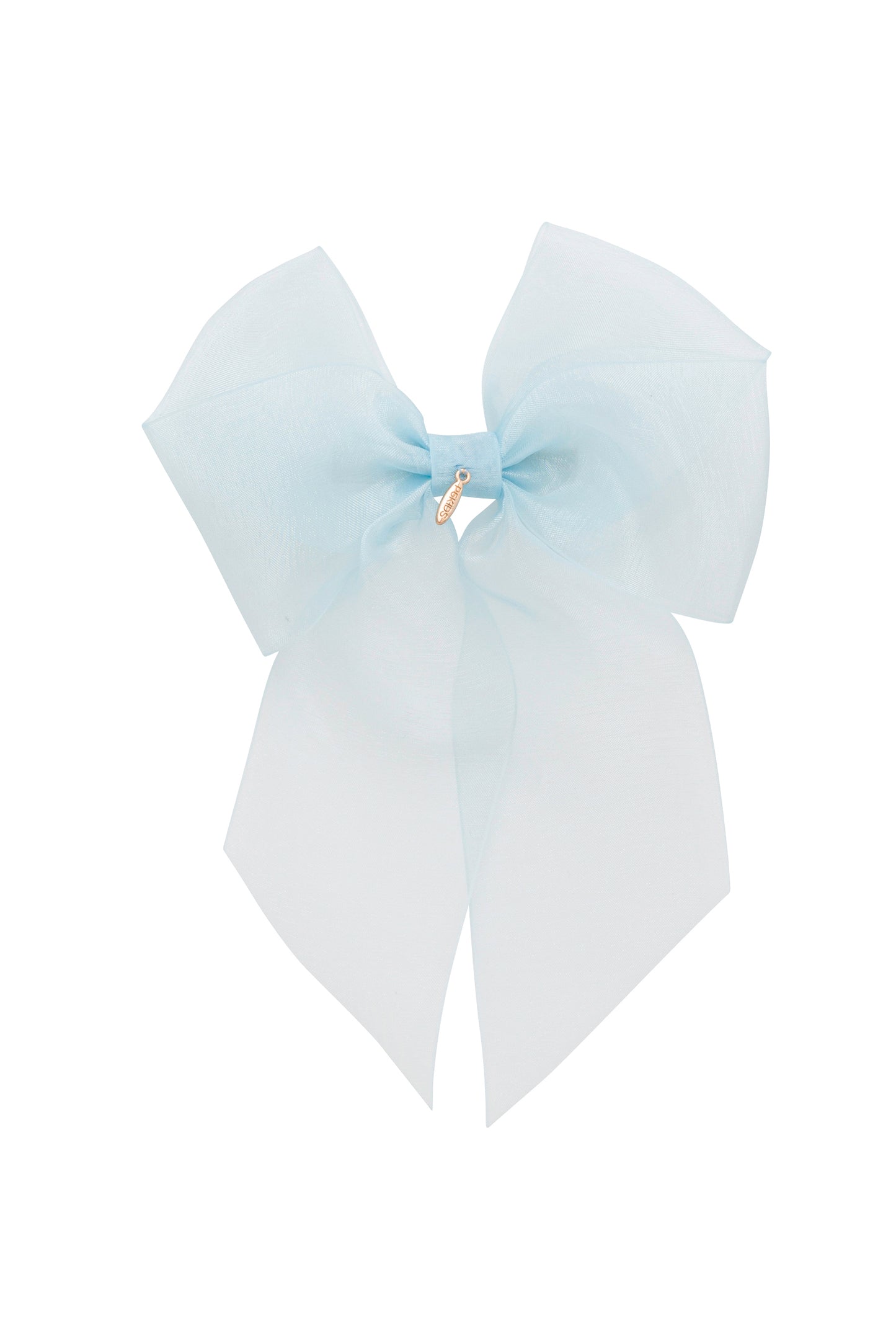Oversized Organza Bow Clip - Light Blue (Handmade in the USA!)