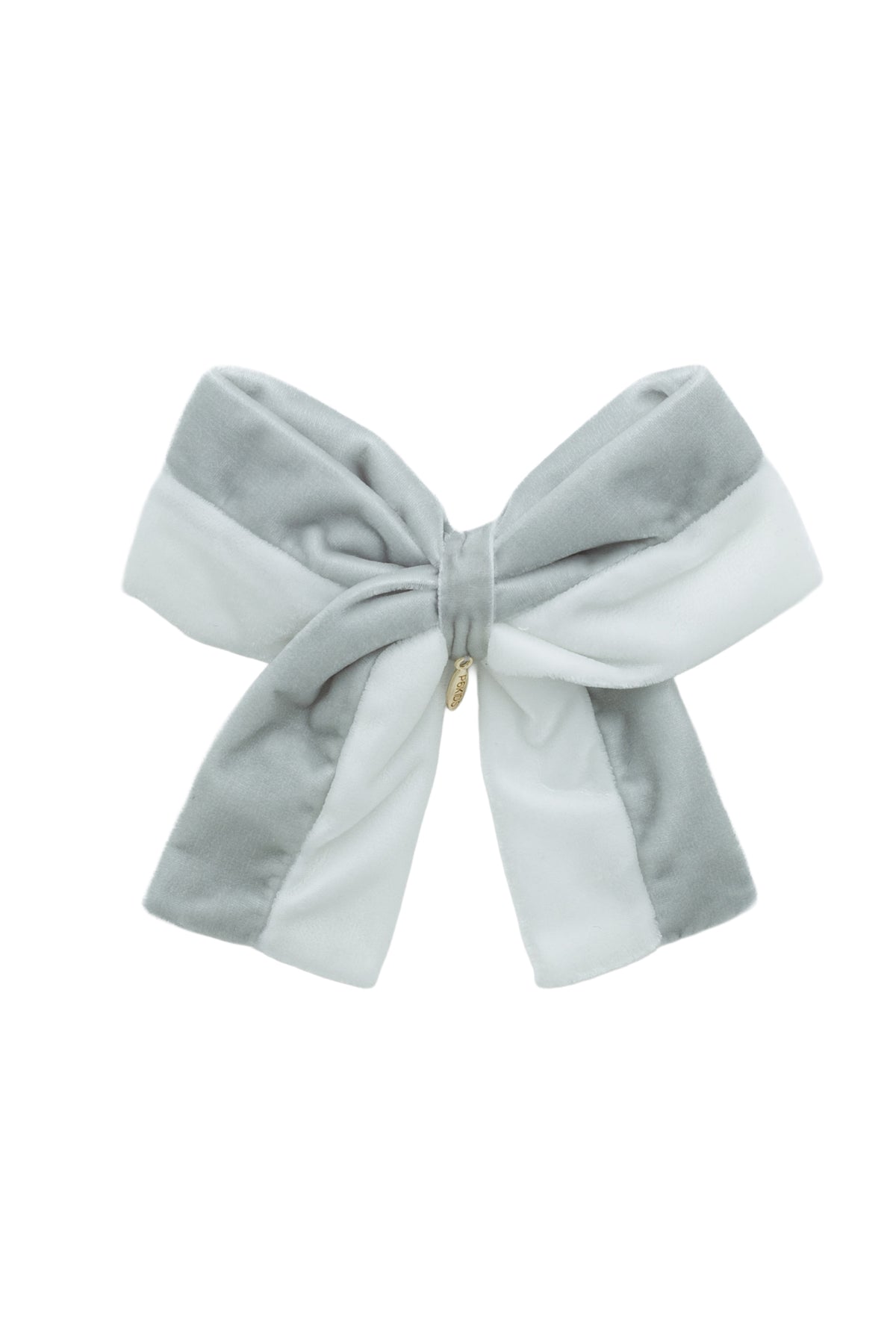 Pas De Deux Velvet Clip - White/Silver