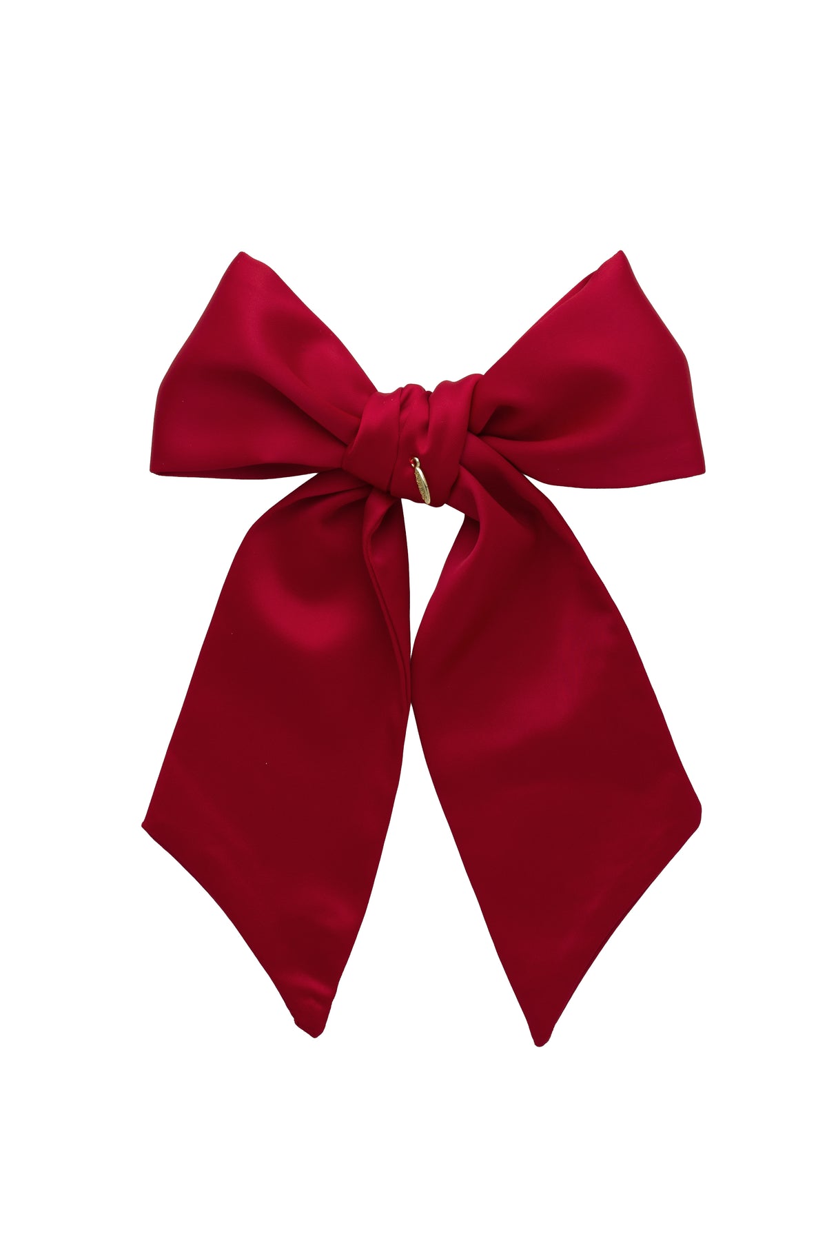Prima Viscose Bow Clip - Red