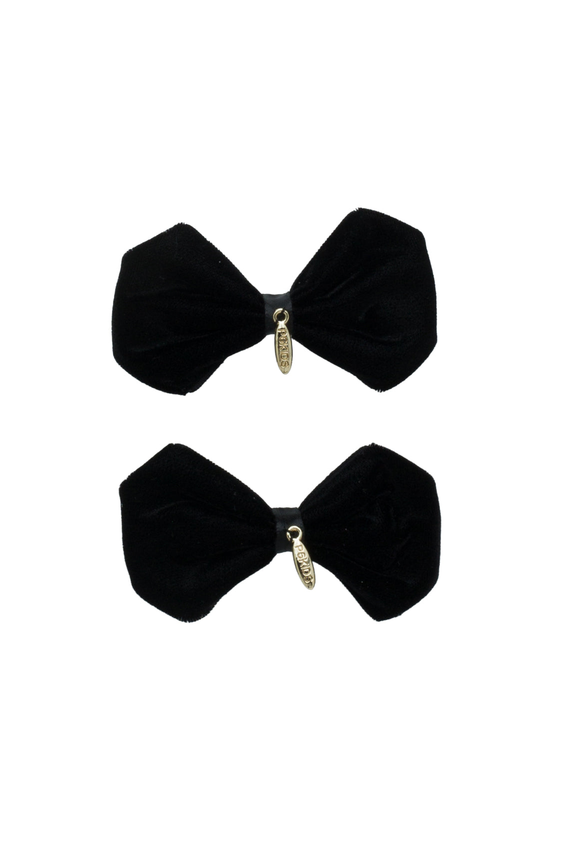 Tendu Velvet Bow Clip Set - Black