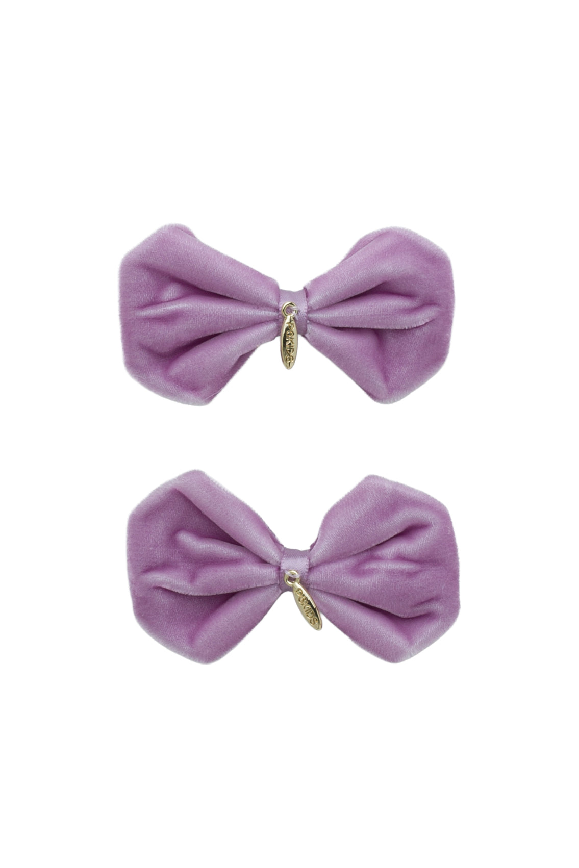 Tendu Velvet Bow Clip Set - Lilac Fresco