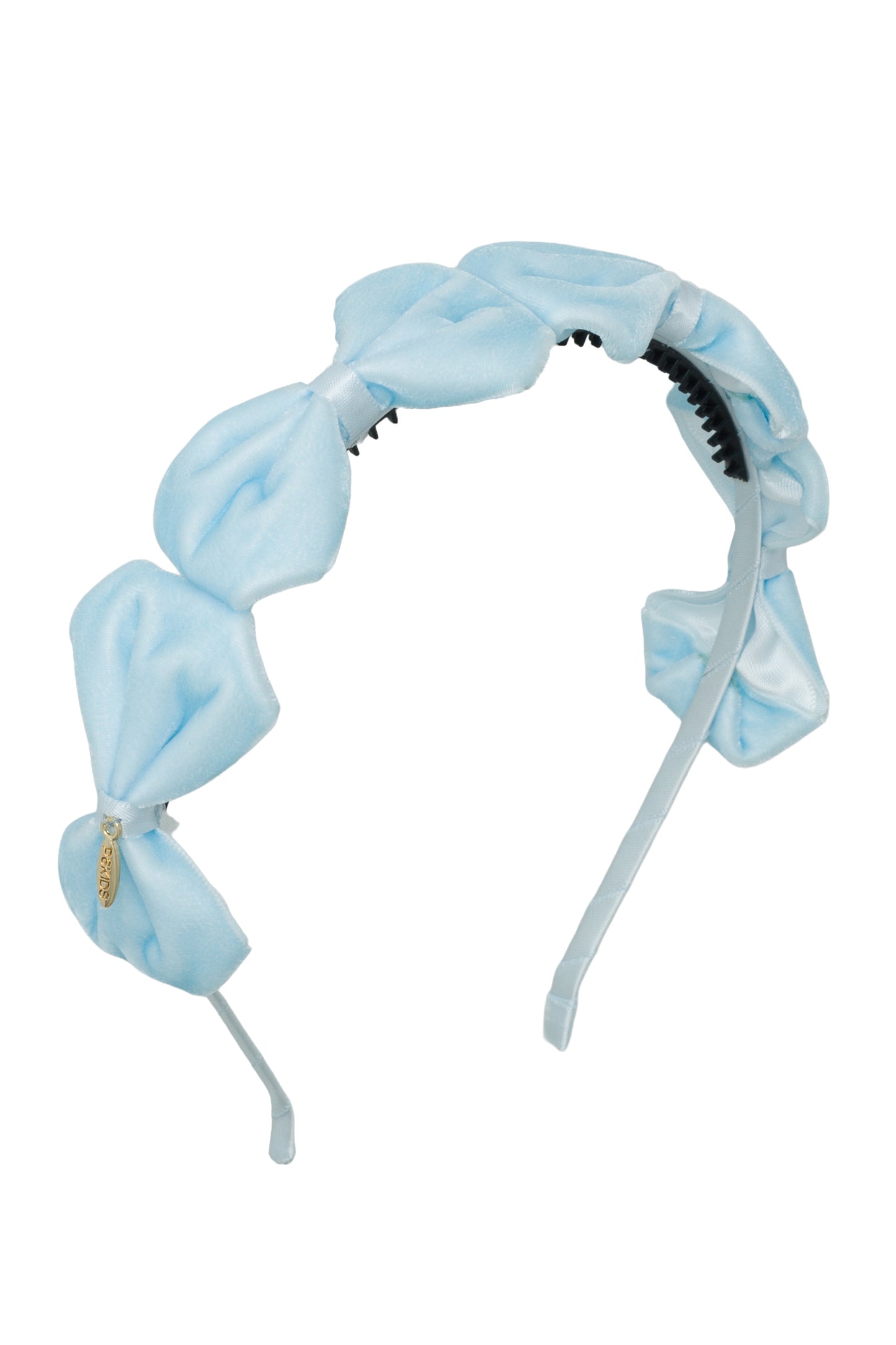 Tendu Velvet Bow Headband - Light Blue