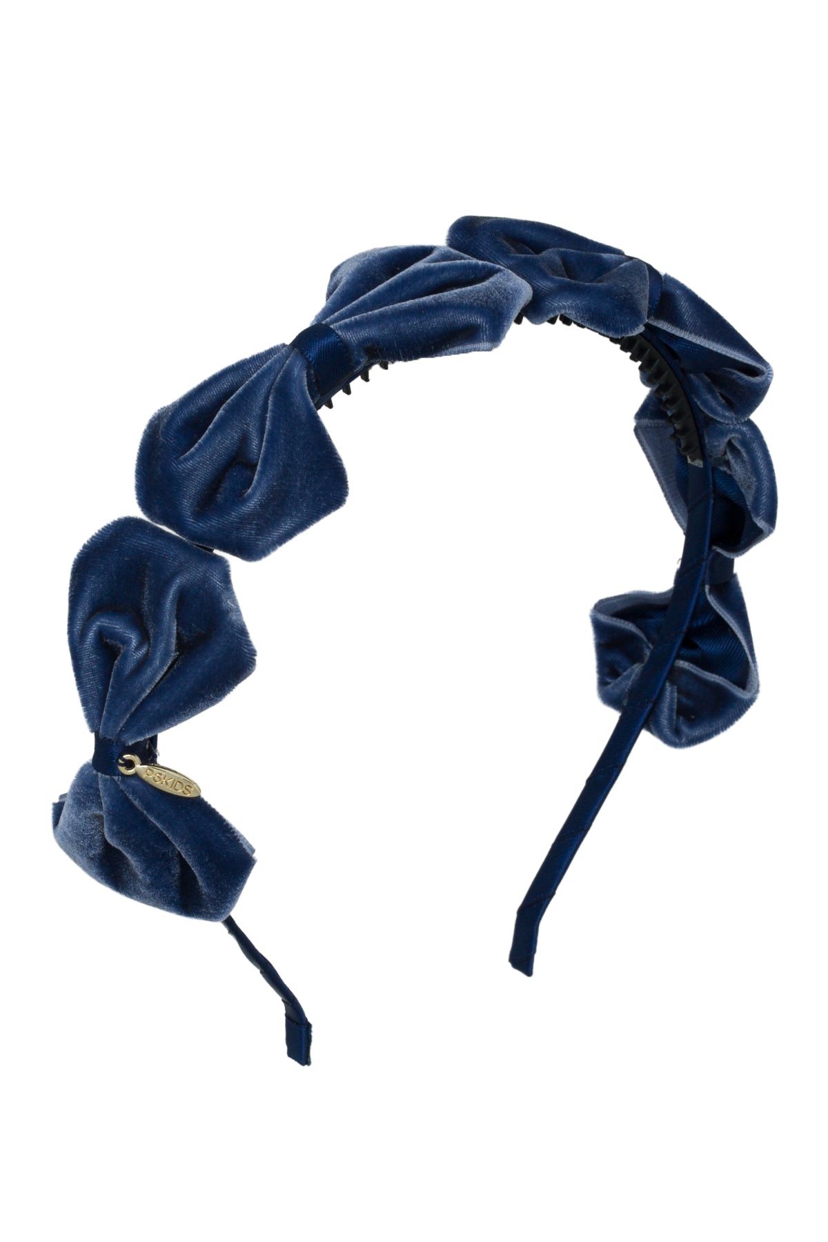 Tendu Velvet Bow Headband - Navy