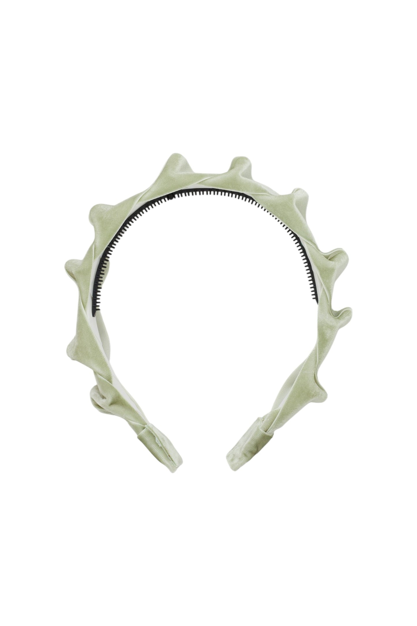 Velvet Ripple Headband - Antique Green