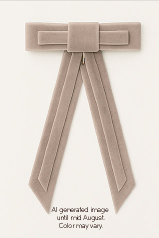 Rebecca Velvet Clip - Taupe