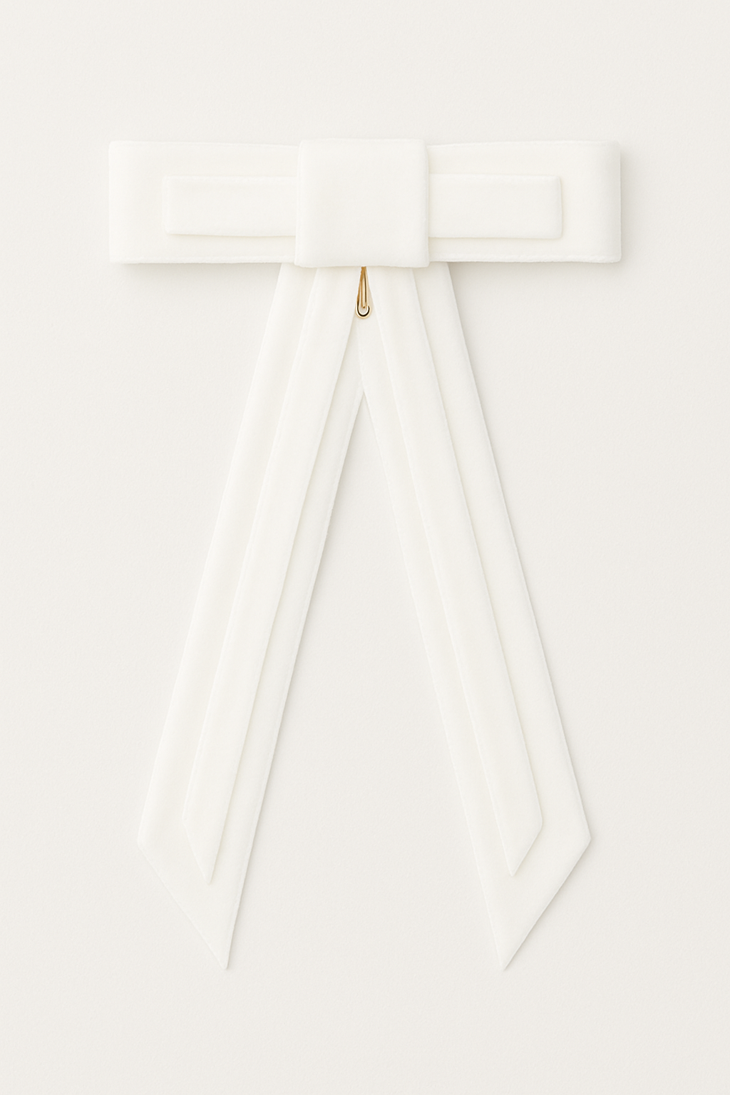 Rebecca Velvet Clip - White