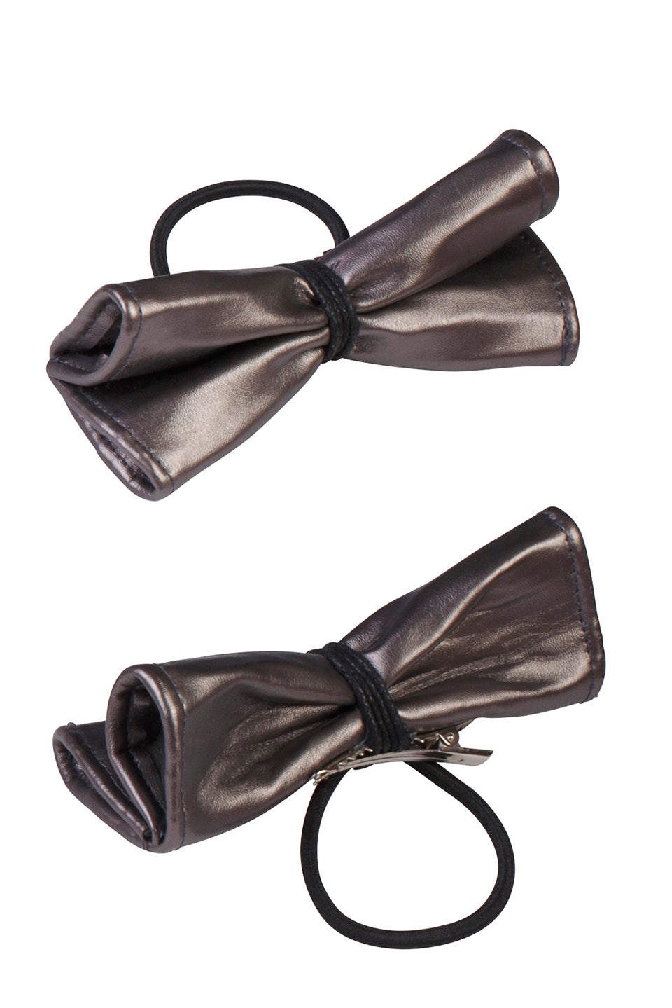 Butterfly Leather Clip/Pony - Pewter