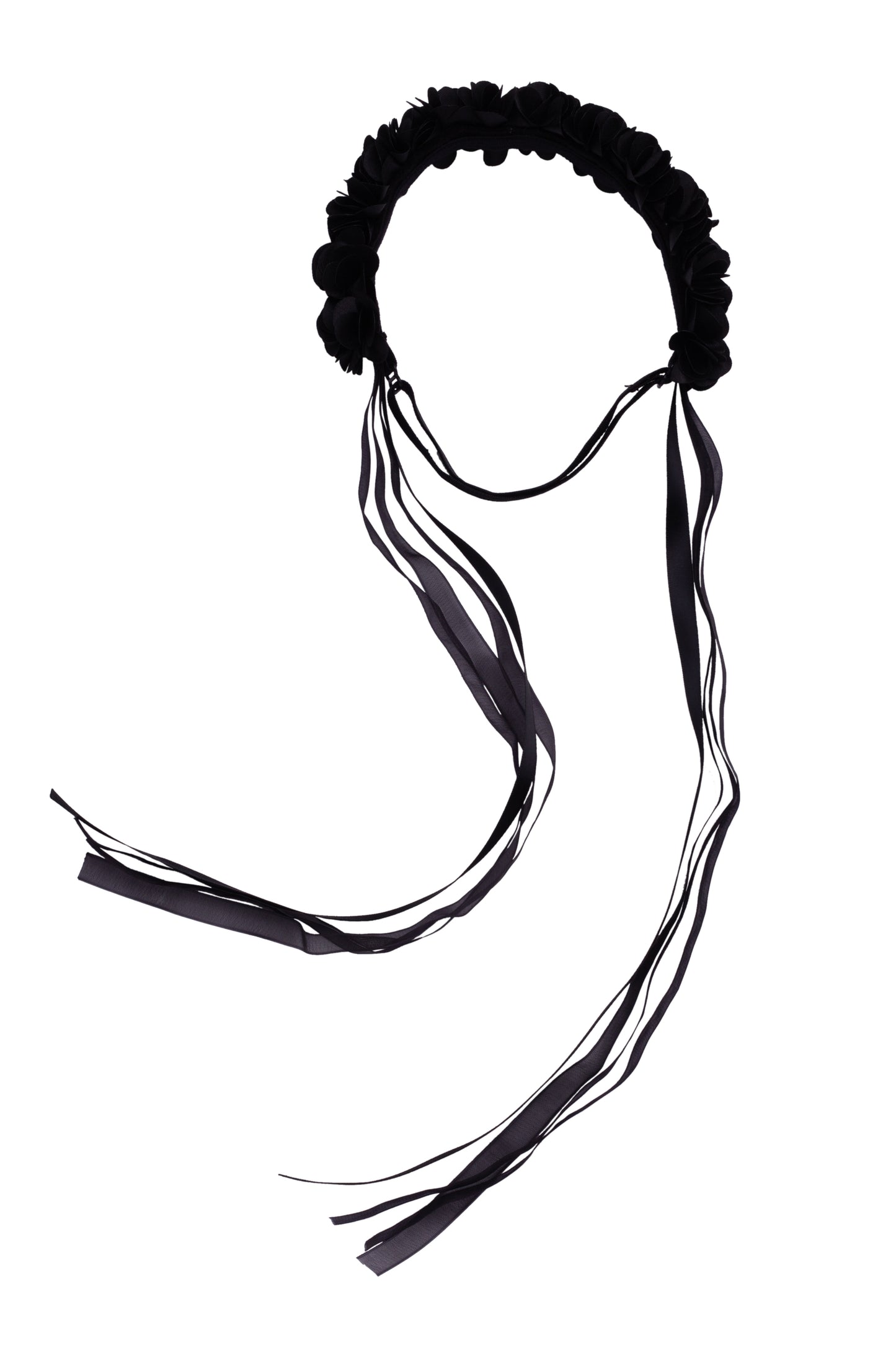 Carnation Wrap Wreath - Black