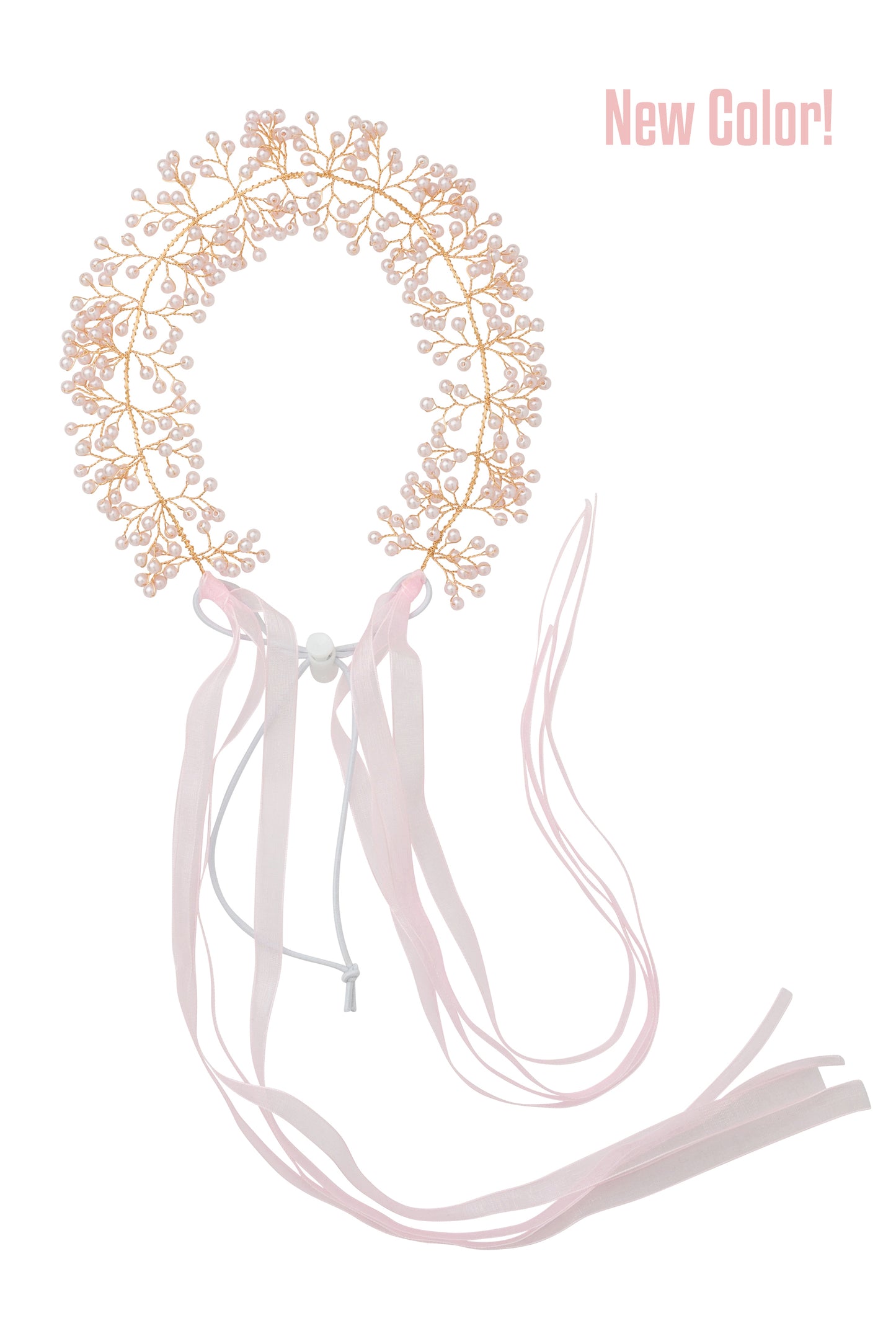 Clustered Wreath - Pink Pearls