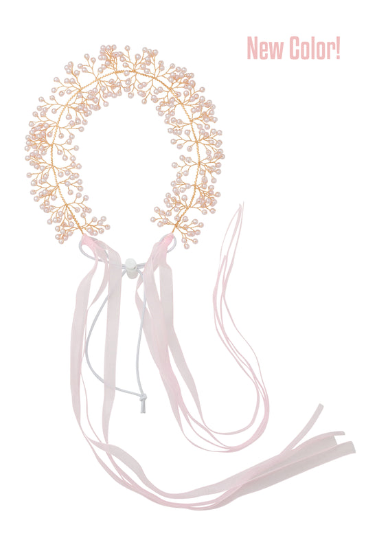 Clustered Wreath - Pink Pearls