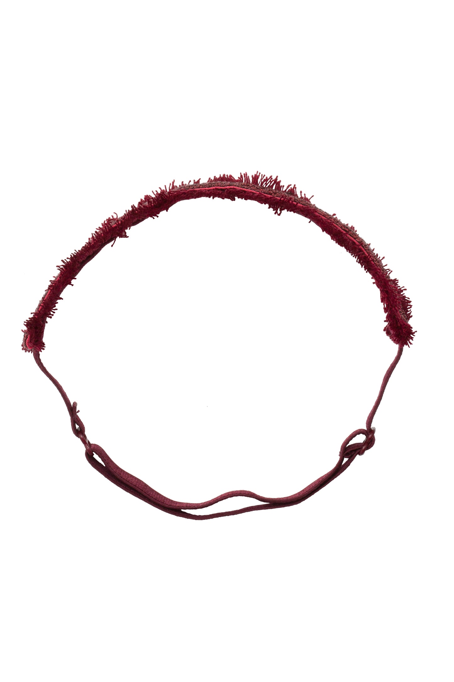 Flat Fringe Wrap - Burgundy