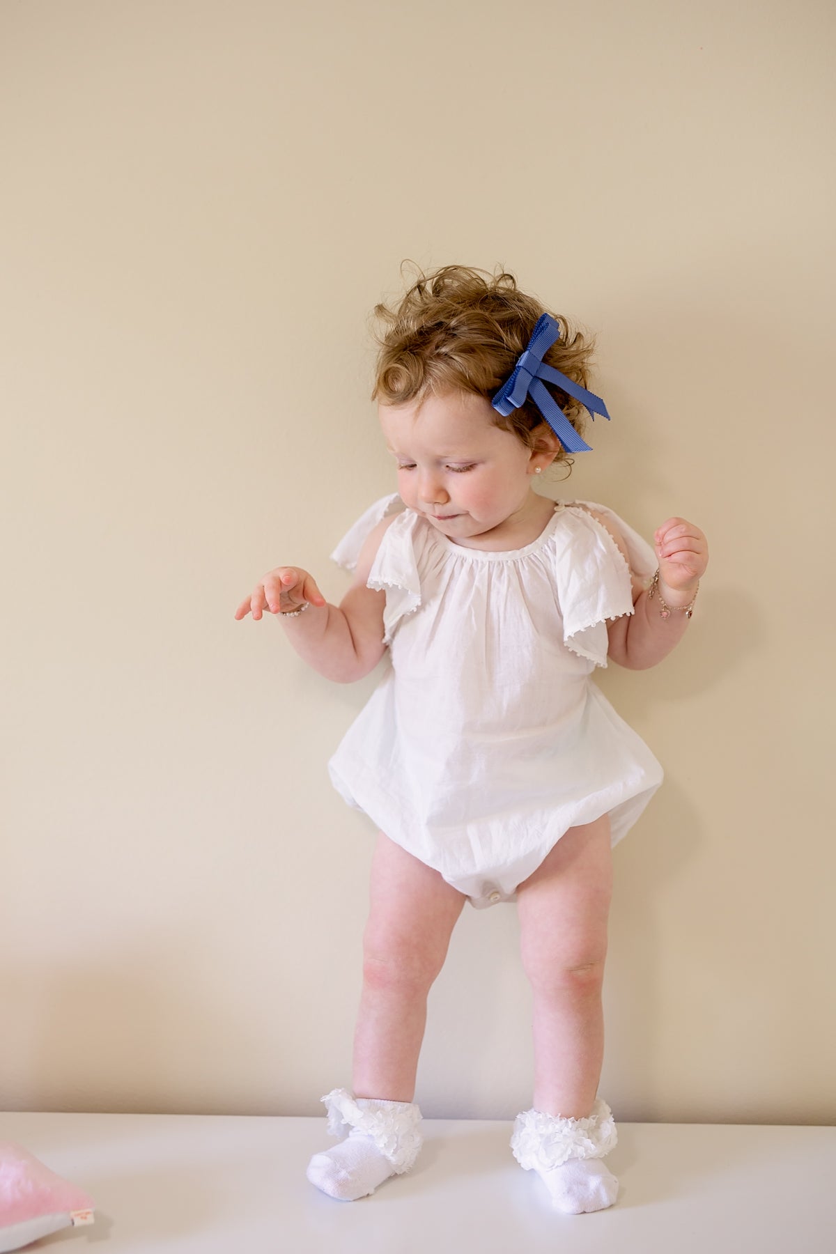 Grosgrain Bow Clip Set (2) - Smoke Blue