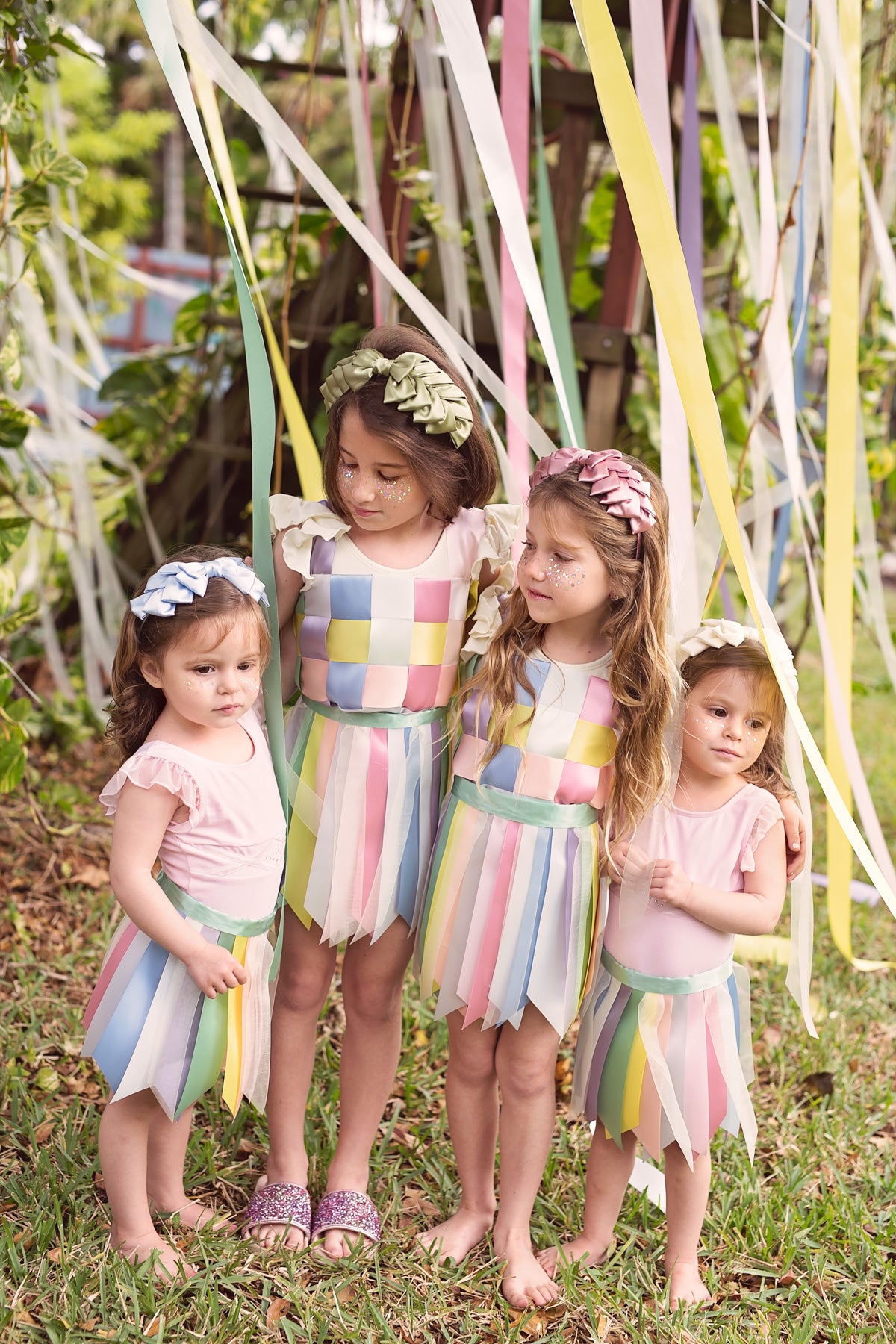 Pleated Ribbon Headband - Light Silver