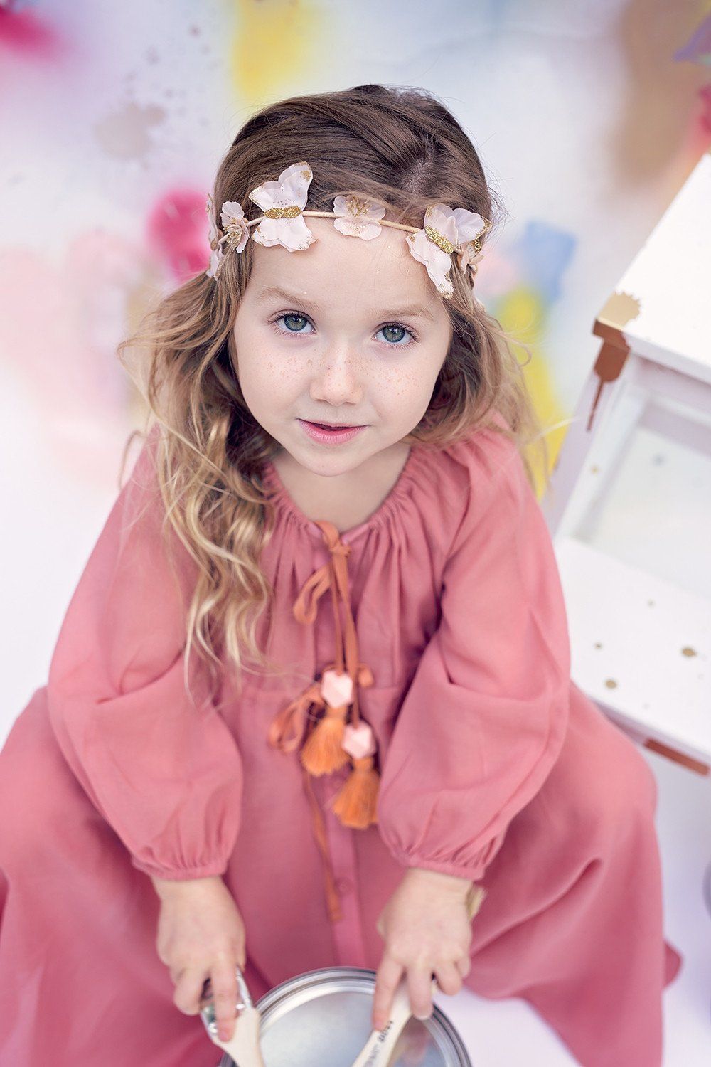 Butterfly Wreath - Blush/Gold