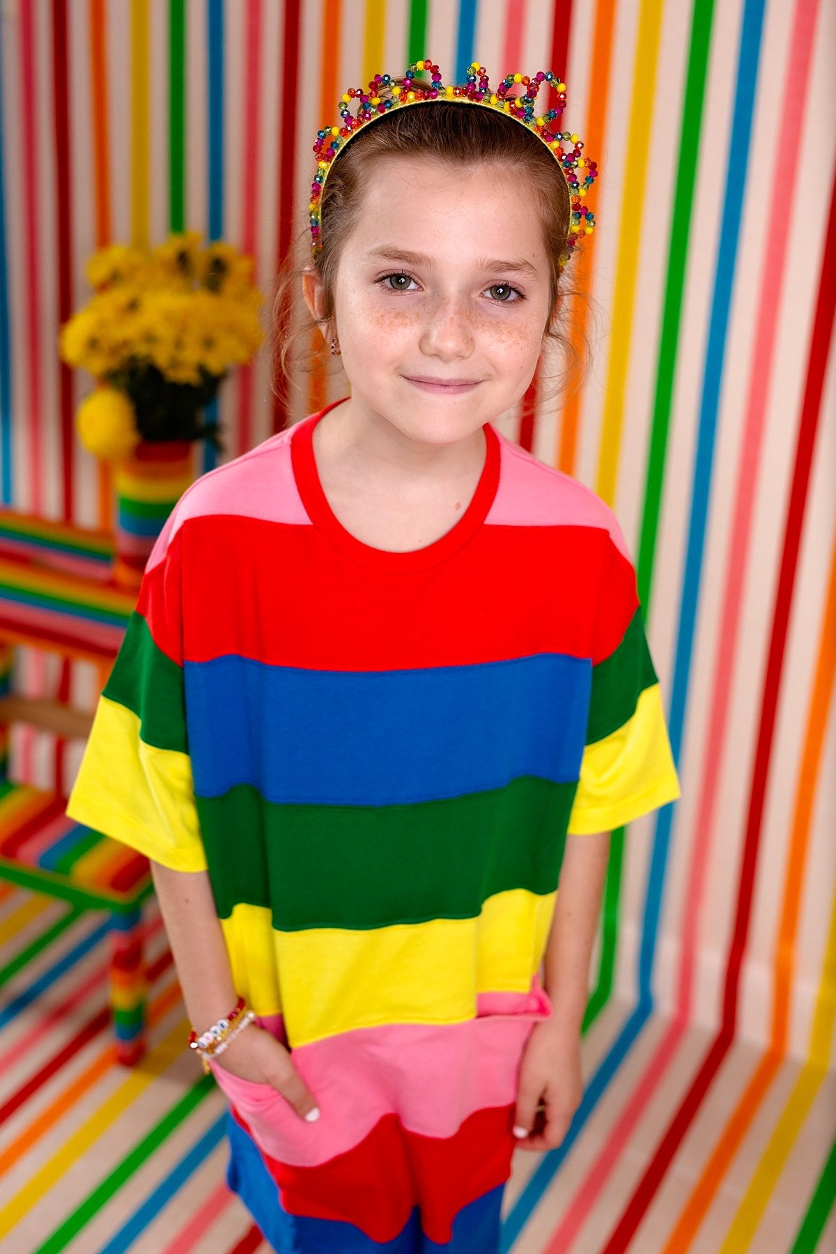 Glass Princess Headband - Rainbow