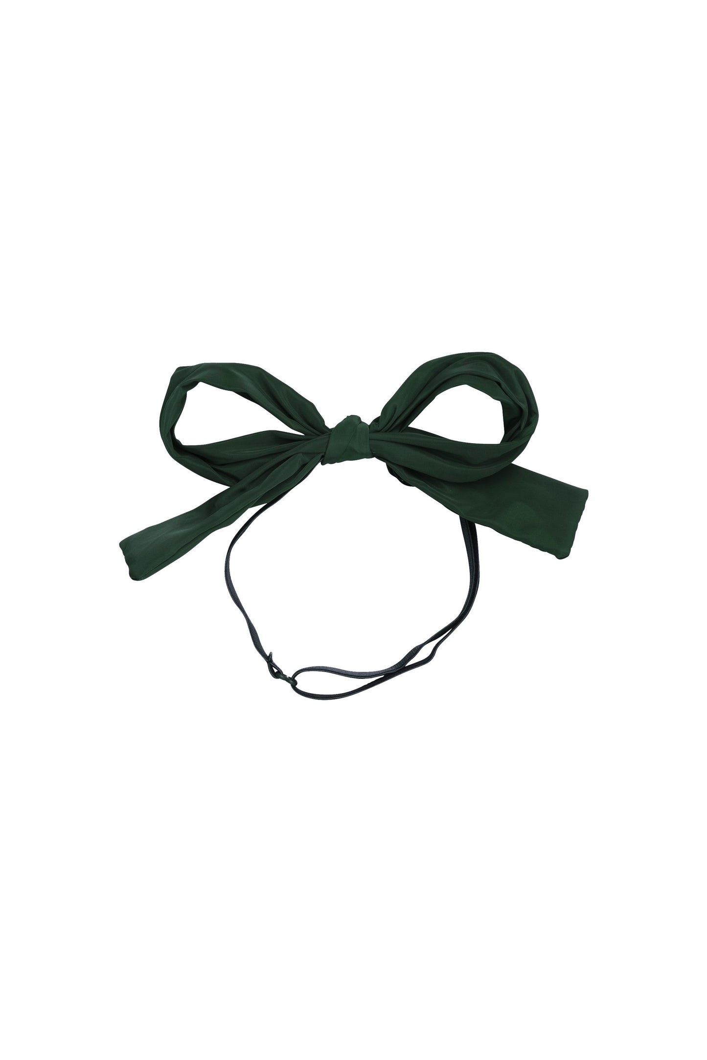 Party Bow Taffeta Wrap - Hunter Green Taffeta