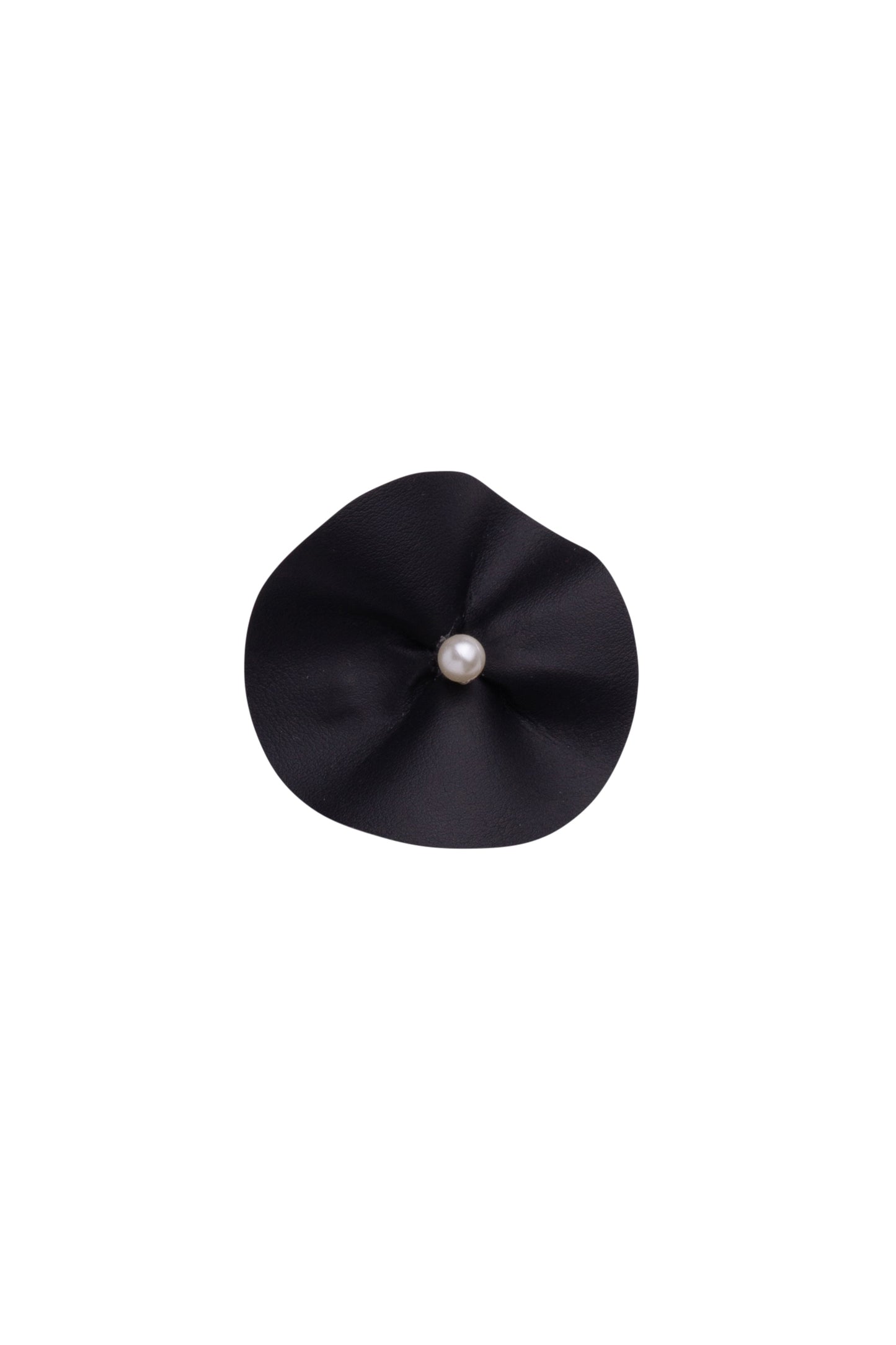 Pansy Clip - Black Leather