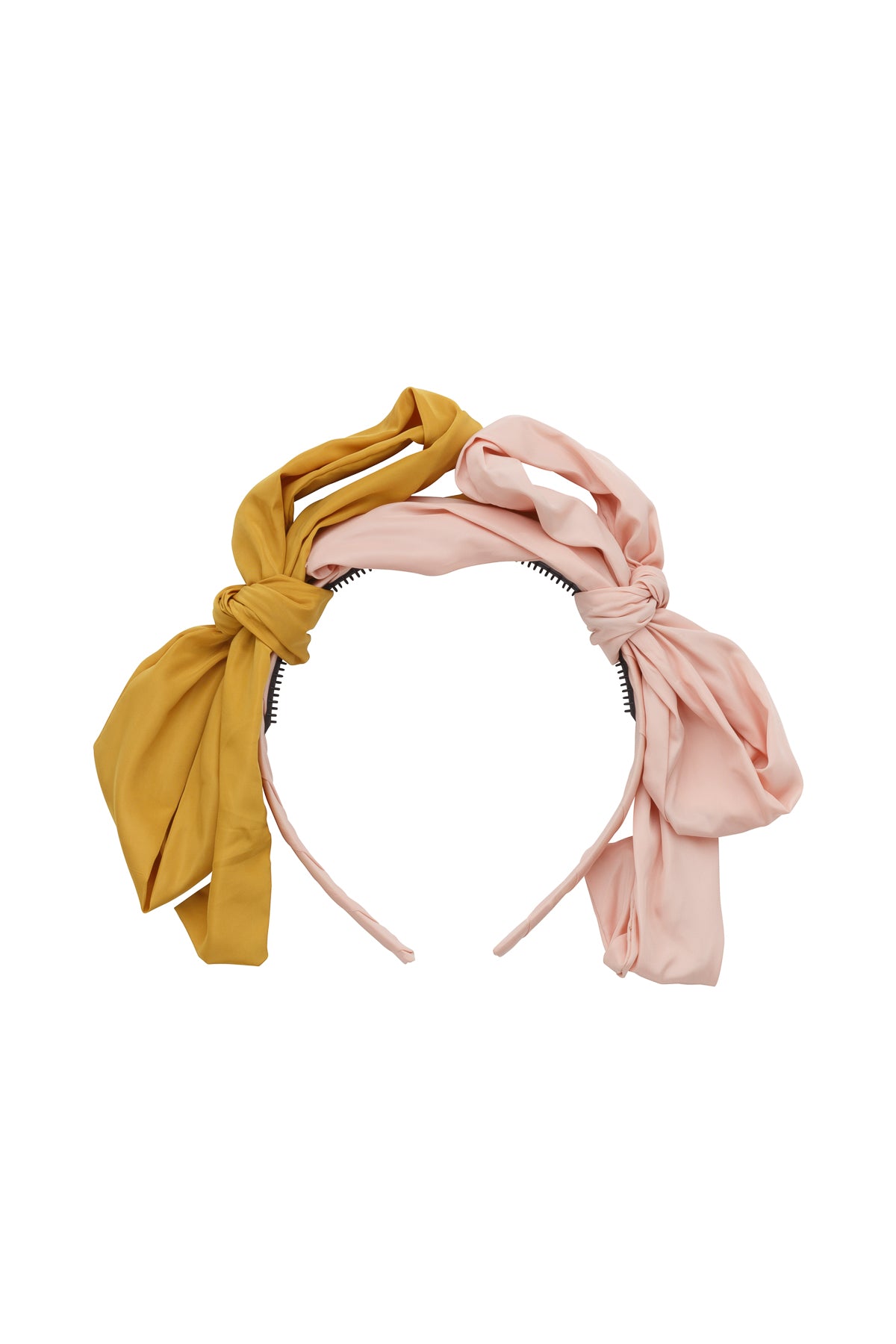Side By Side Party Bow - Blush/Mustard