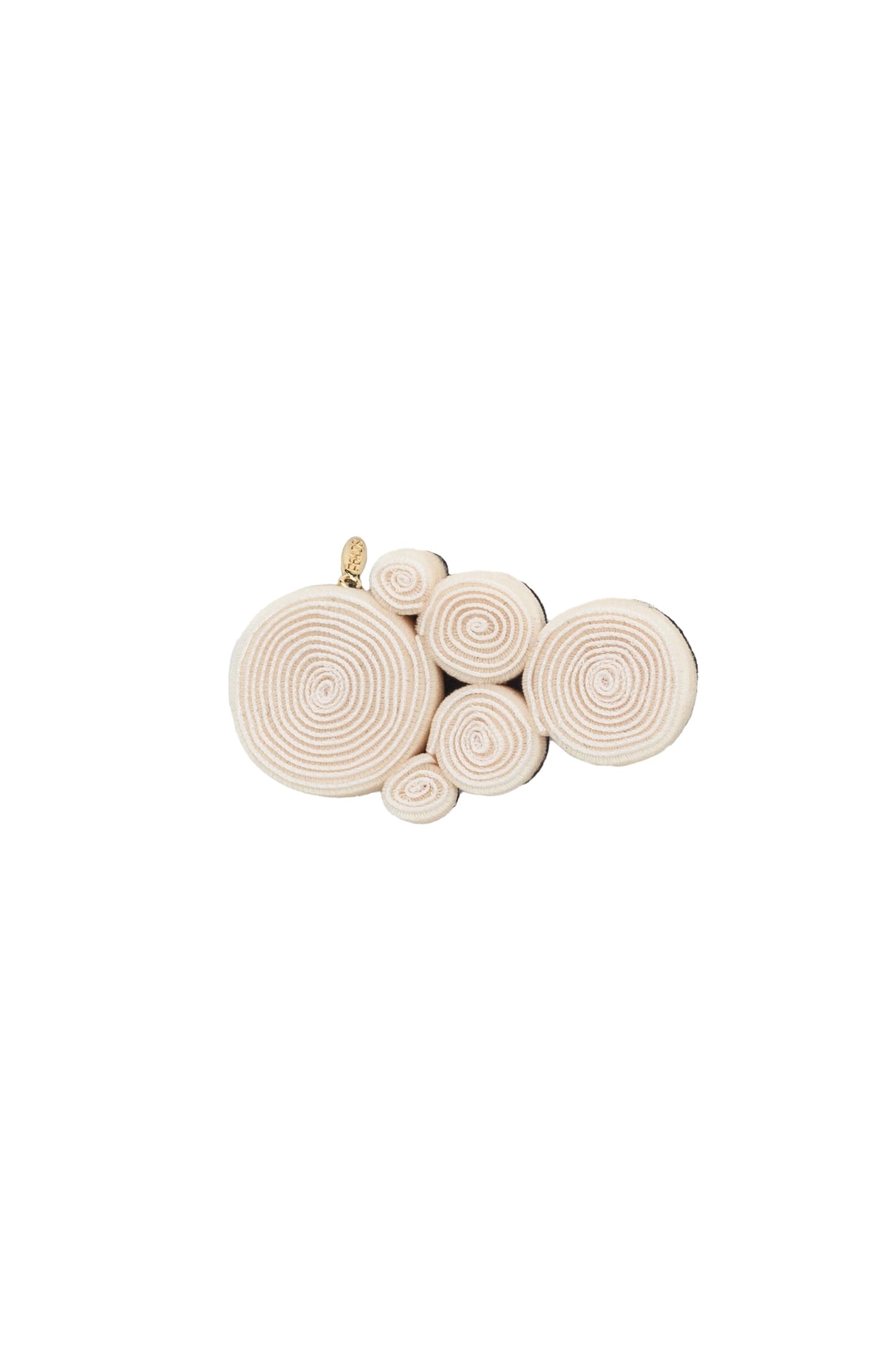 Spiral Clip - Ivory Velvet