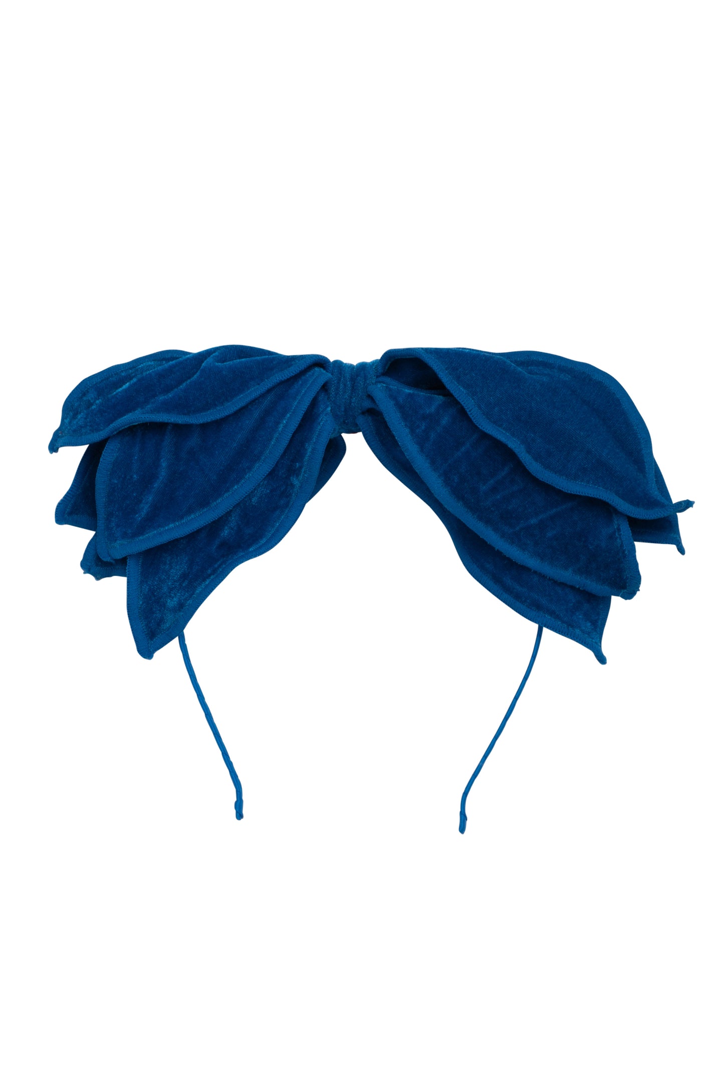 Winter Petals Headband - Blue Jewel Velvet