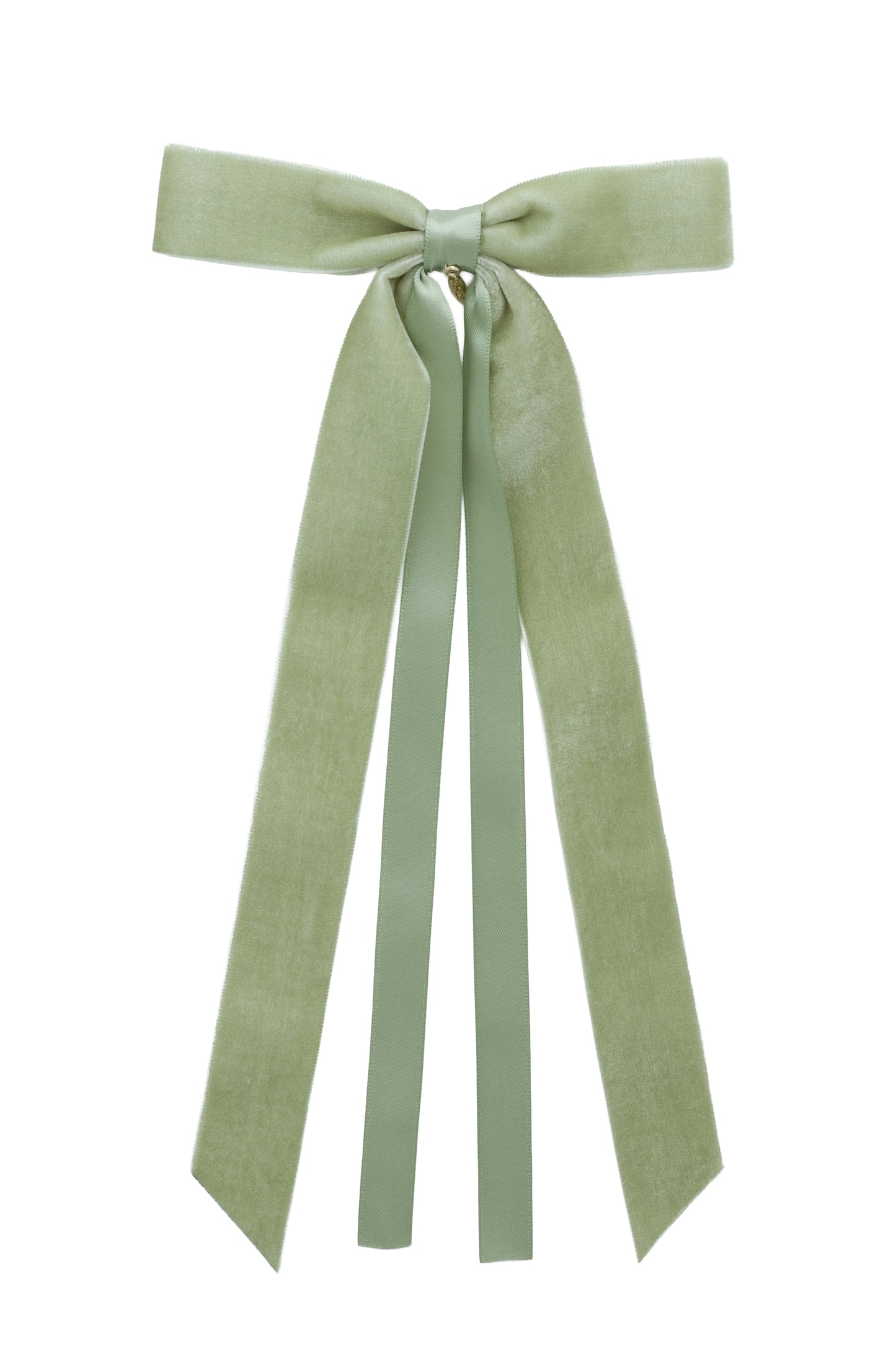 Arabesque Velvet Large Clip - Antique Green
